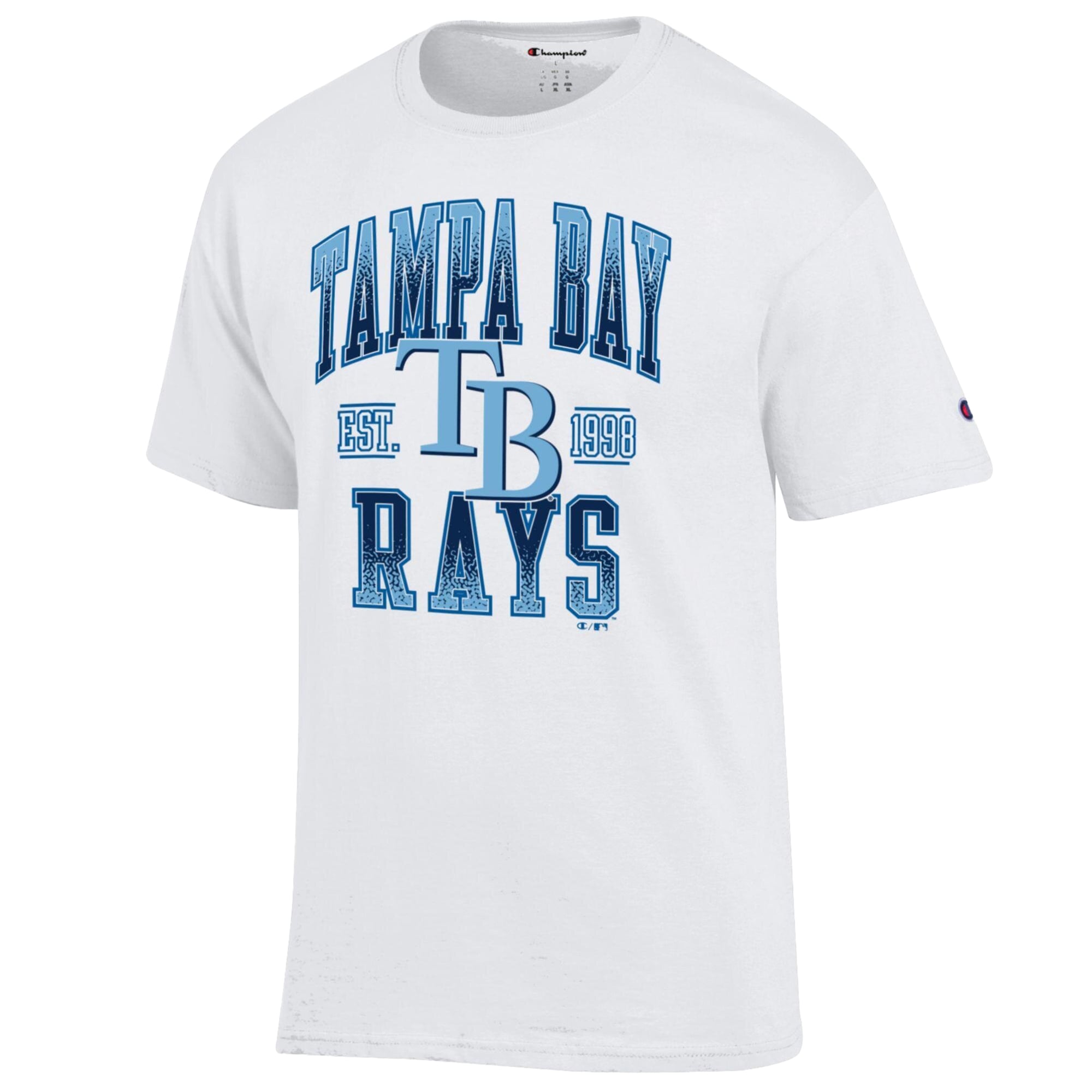 Men's Champion White Tampa Bay Rays Team Name T-Shirt