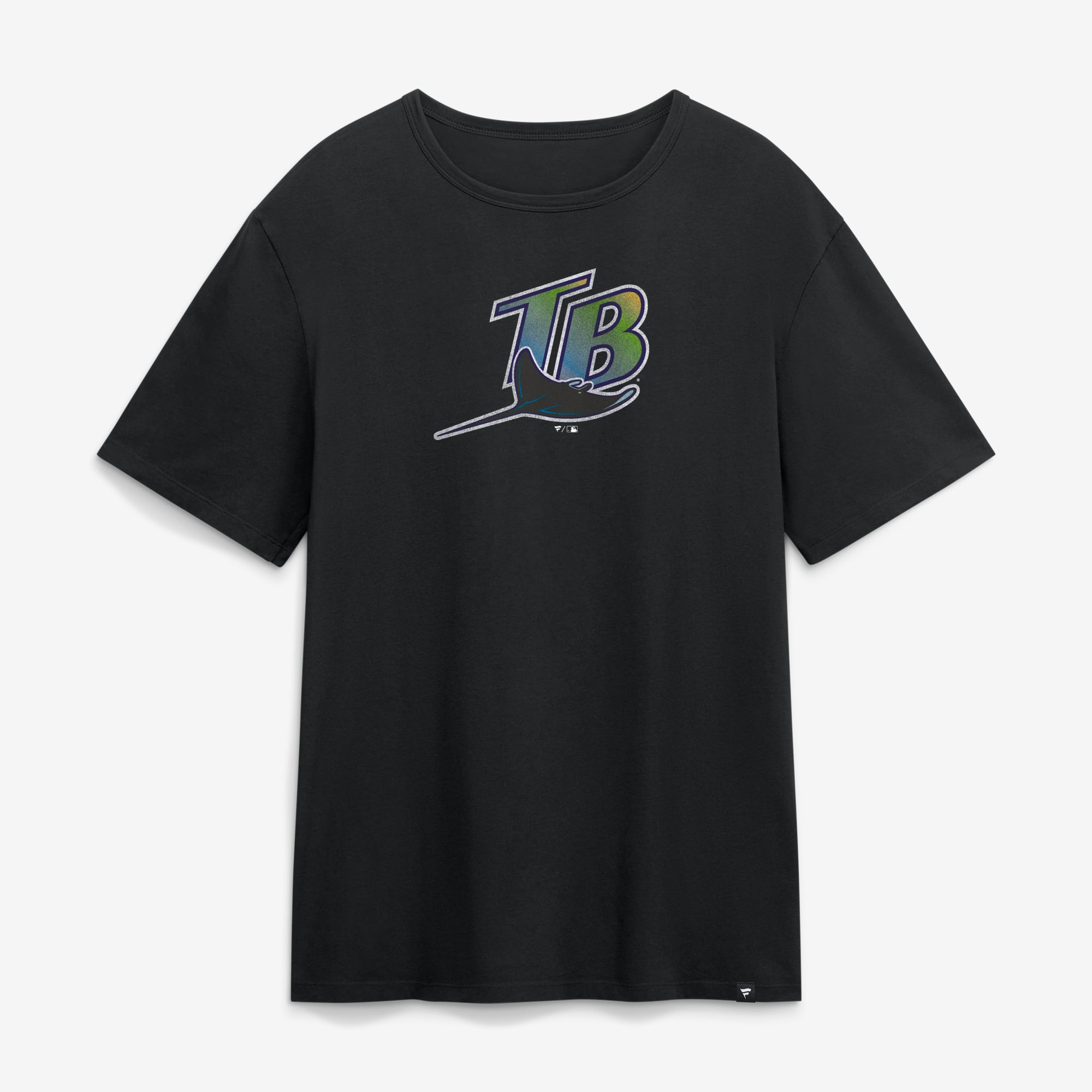 Men's Fanatics Black Tampa Bay Rays Vintage Logo Legacy T-Shirt