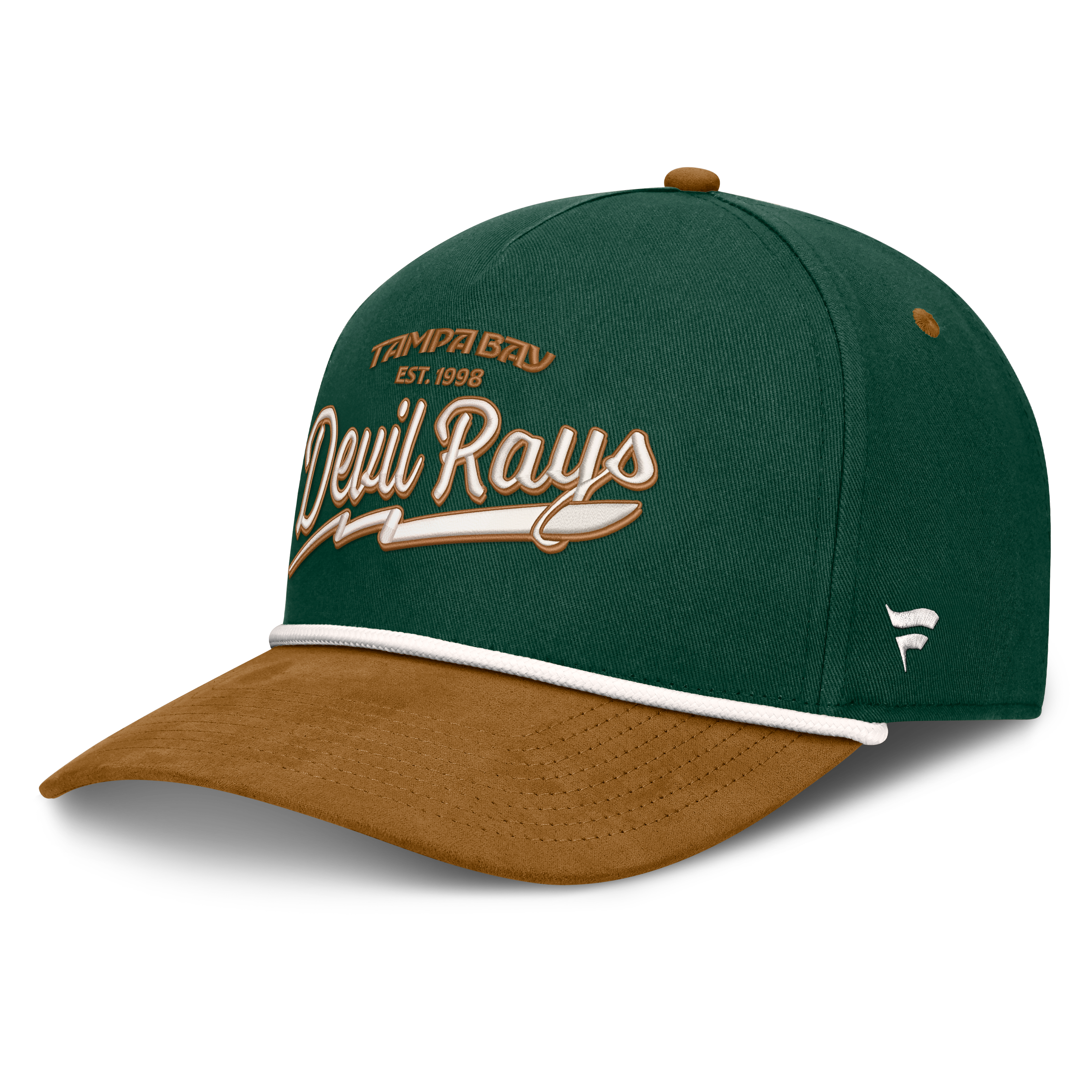 Men's Fanatics Green Tampa Bay Rays Heritage Concourse A-Frame Adjustable Hat
