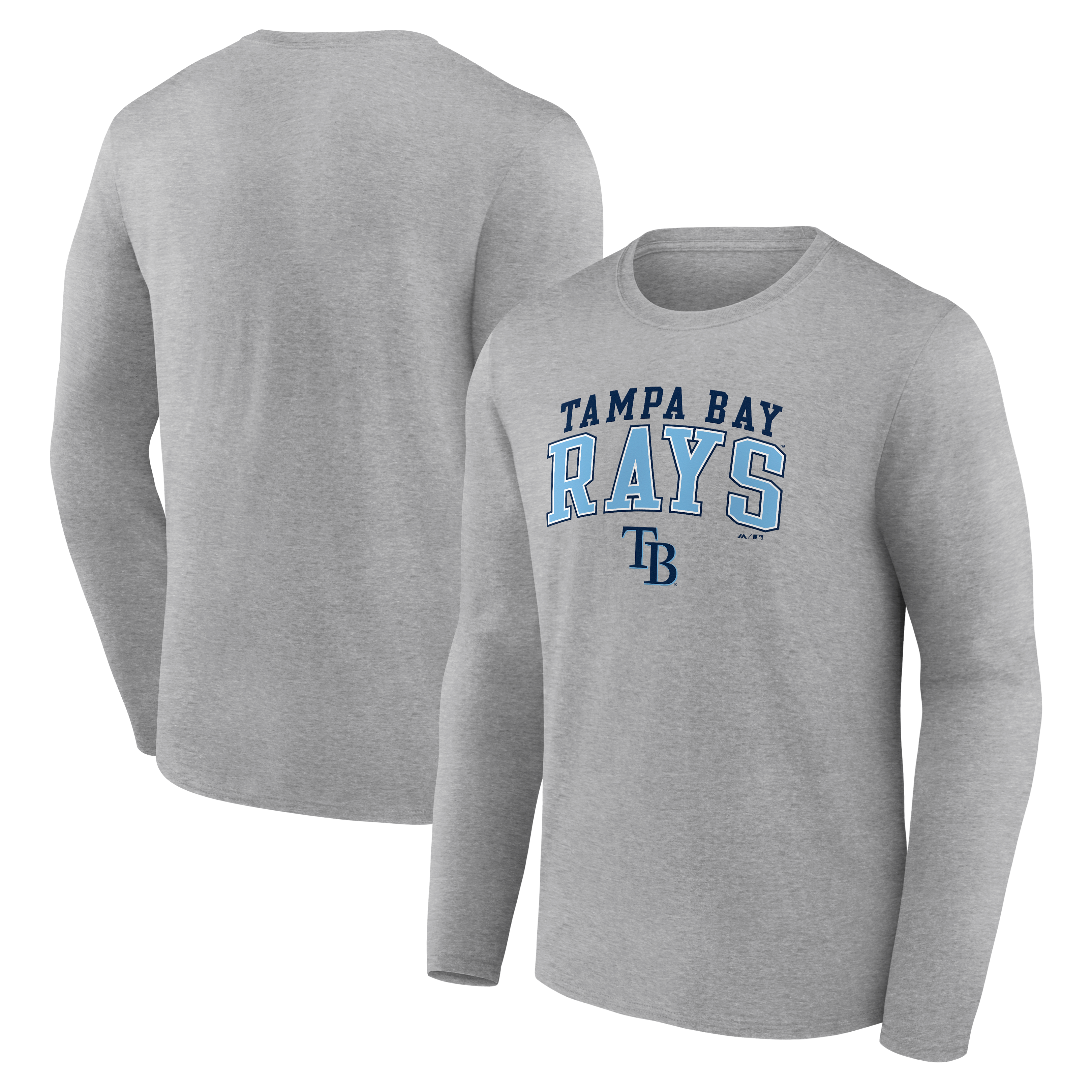 Men's Fanatics Heather Gray Tampa Bay Rays Iconic Long Sleeve T-Shirt