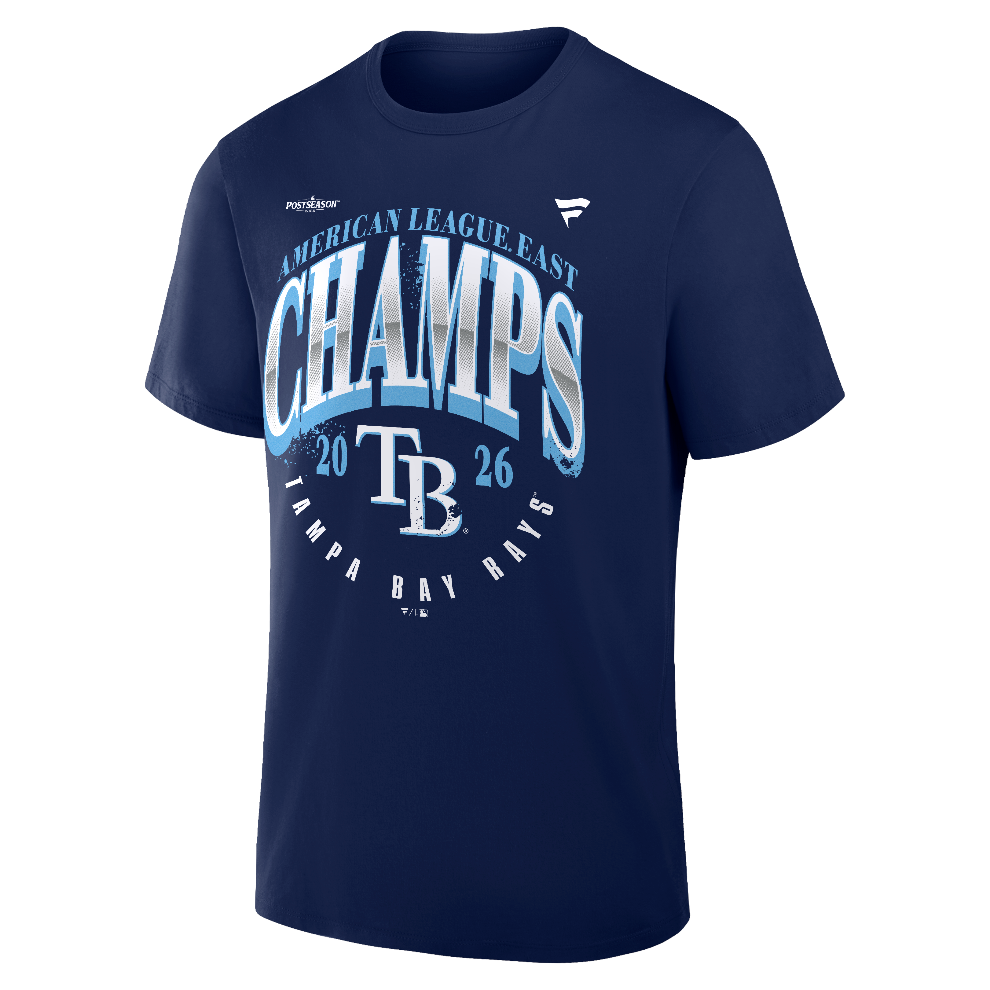 T-shirt homme Fanatics bleu marine Tampa Bay Rays, champions de la division Est l'AL 2026, grandes tailles