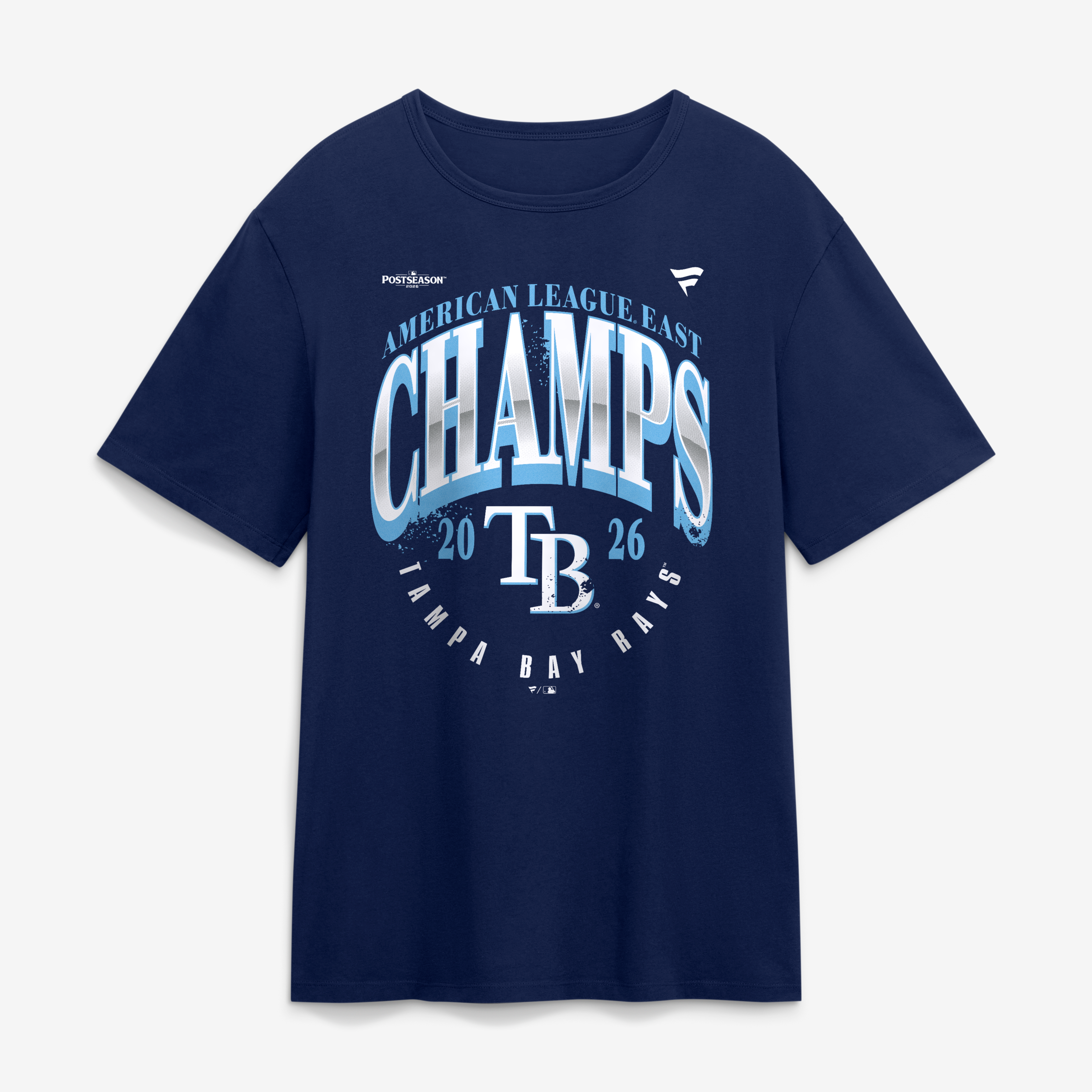 T-shirt homme Fanatics bleu marine Tampa Bay Rays, champions de la division Est l'AL 2026, grandes tailles