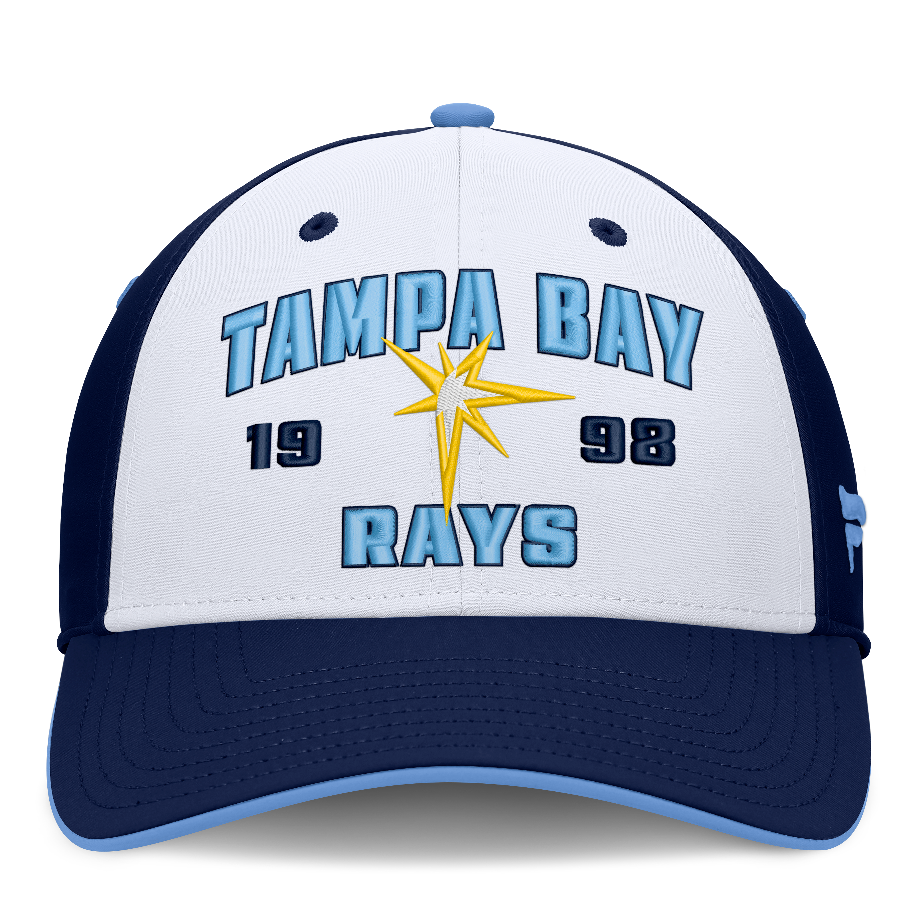 Men's Fanatics Navy/White Tampa Bay Rays Jammed Structured Flex Hat