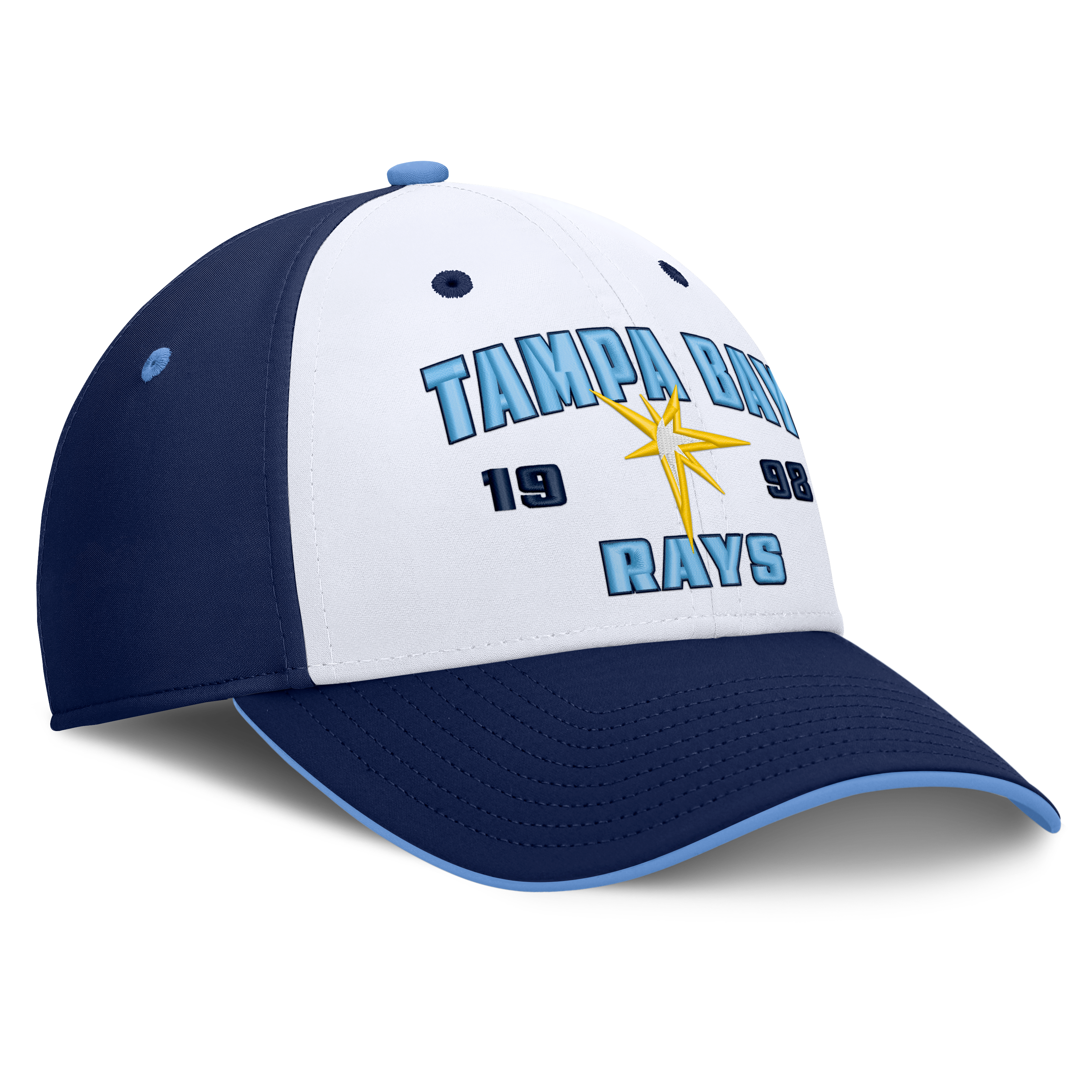 Men's Fanatics Navy/White Tampa Bay Rays Jammed Structured Flex Hat