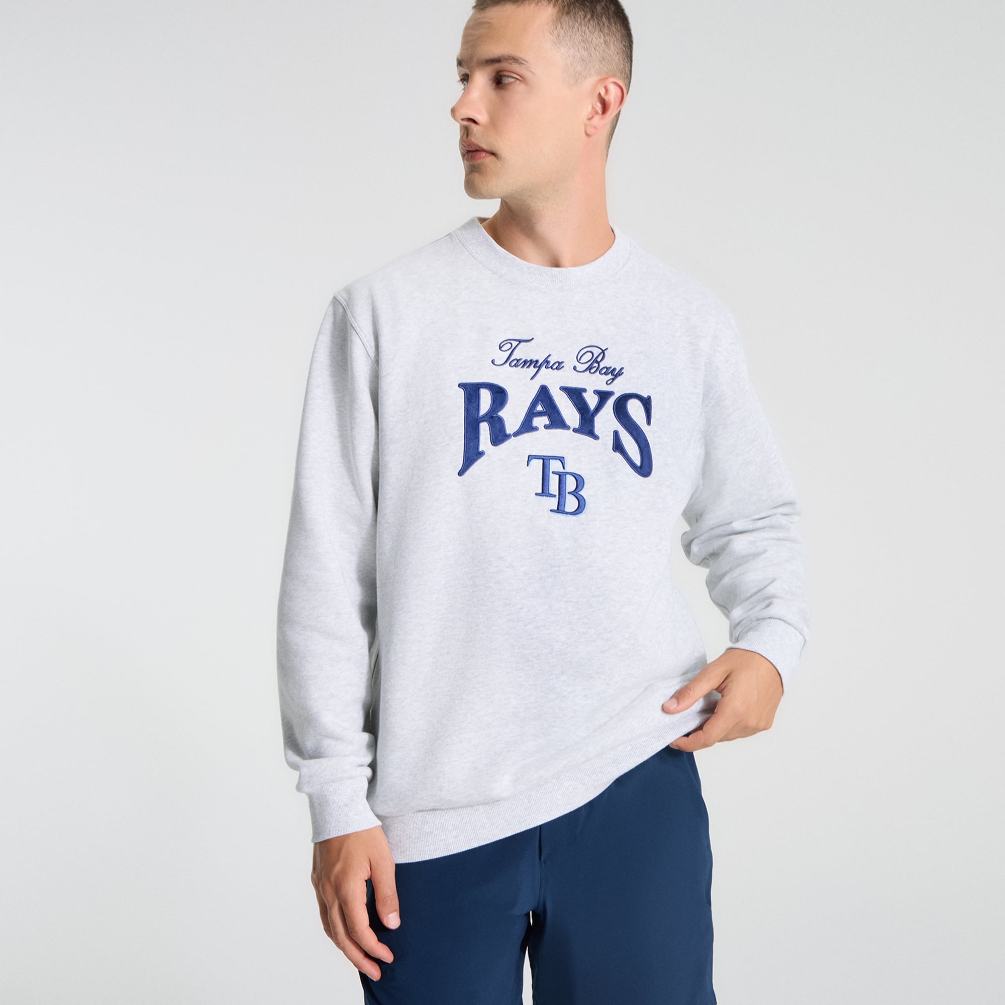 Men's lululemon Heathered Core Ultra Light Grey Tampa Bay Rays Steady State Sweatshirt
