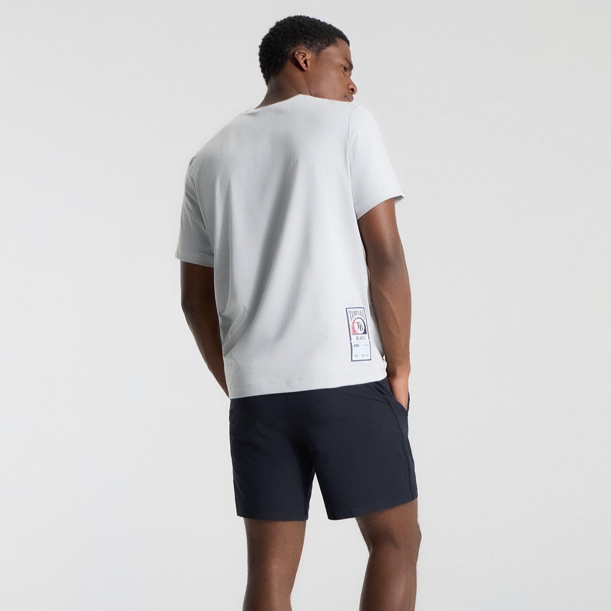 T-shirt en jersey doux pour homme lululemon Heathered Silver Drop Tampa Bay Rays