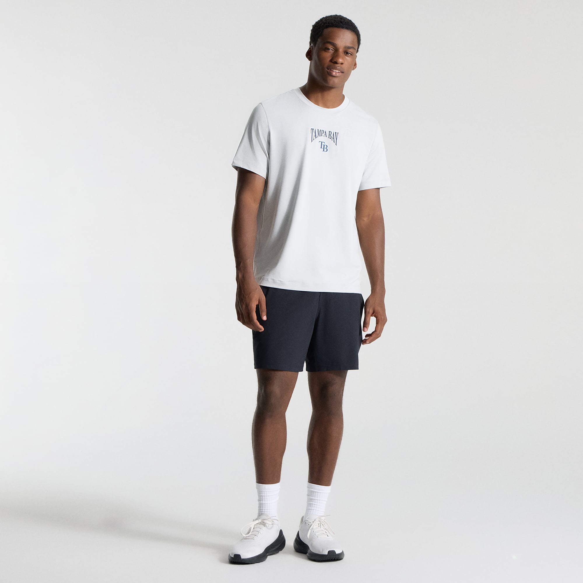 T-shirt en jersey doux pour homme lululemon Heathered Silver Drop Tampa Bay Rays