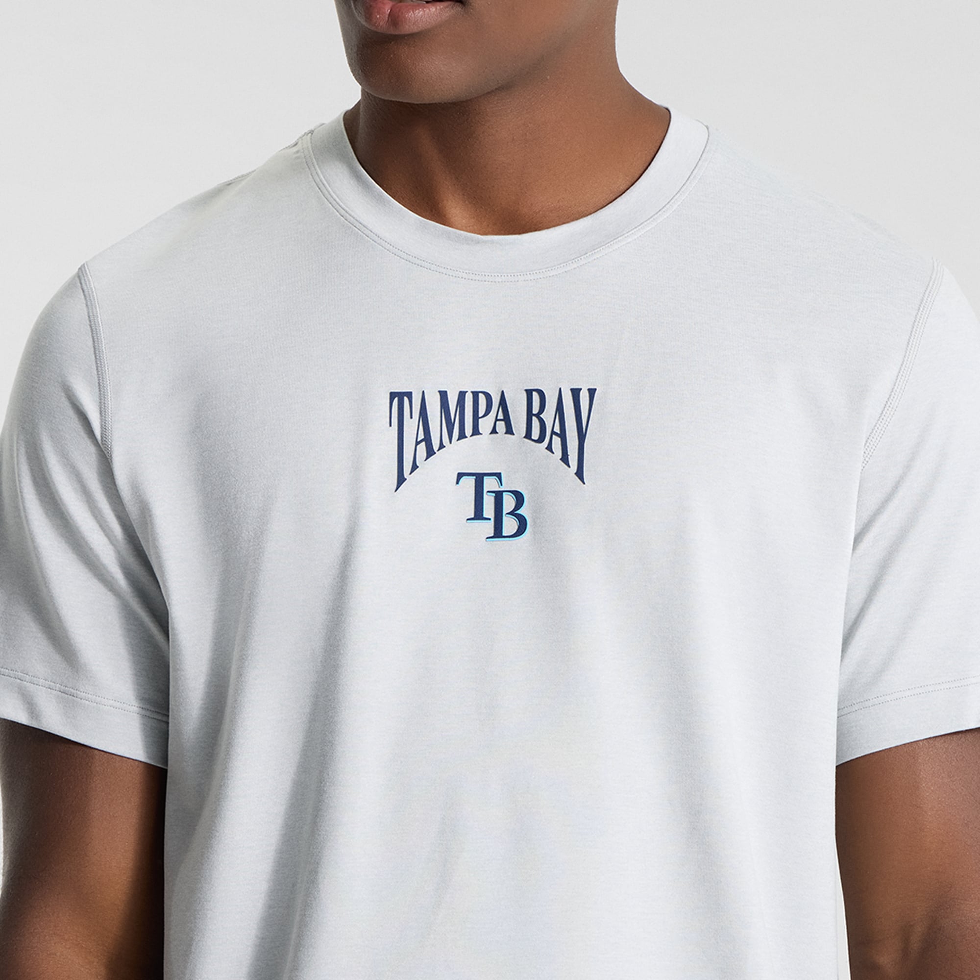 T-shirt en jersey doux pour homme lululemon Heathered Silver Drop Tampa Bay Rays