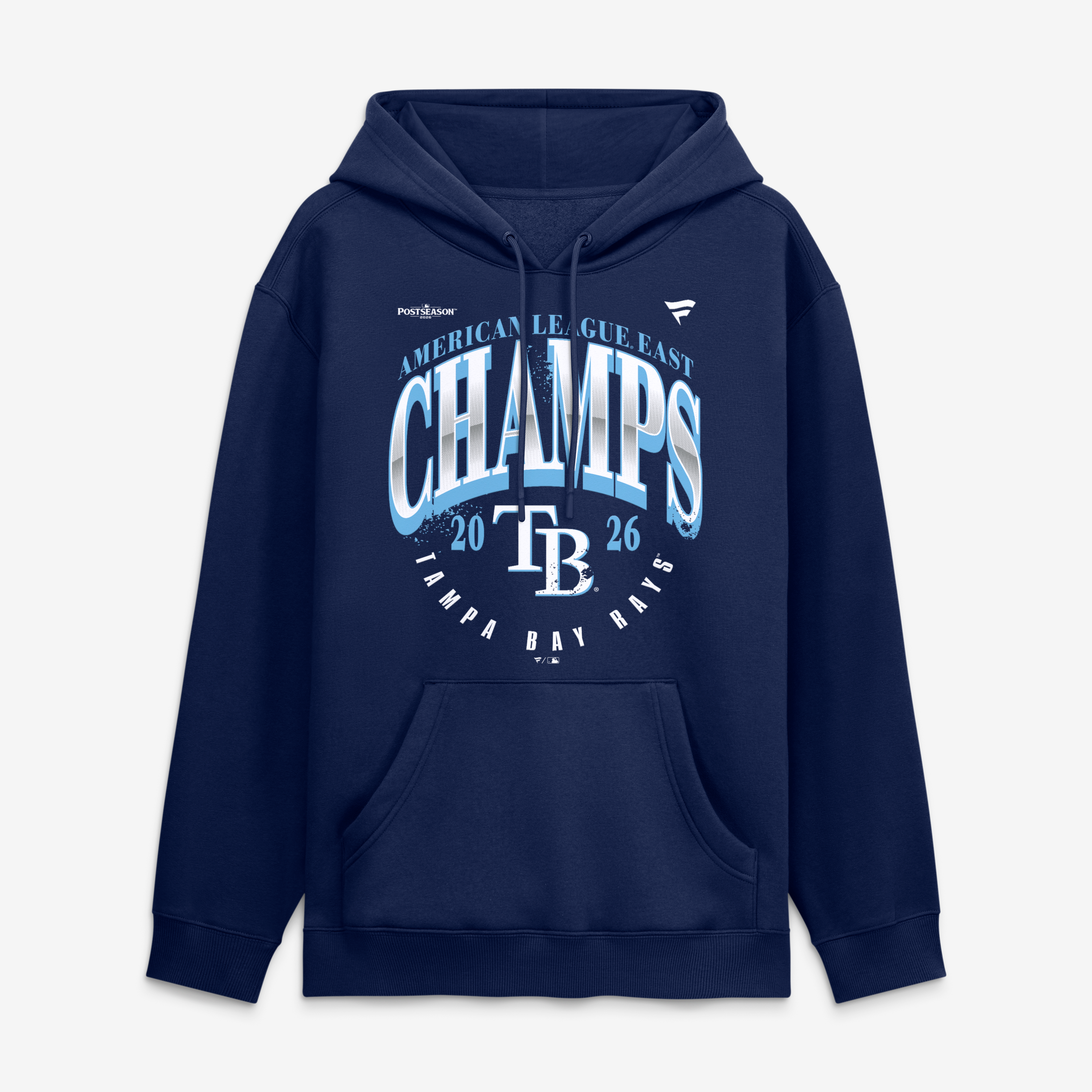 Sweat à capuche bleu marine pour homme des Tampa Bay Rays, champions de la division Est Ligue américaine 2026