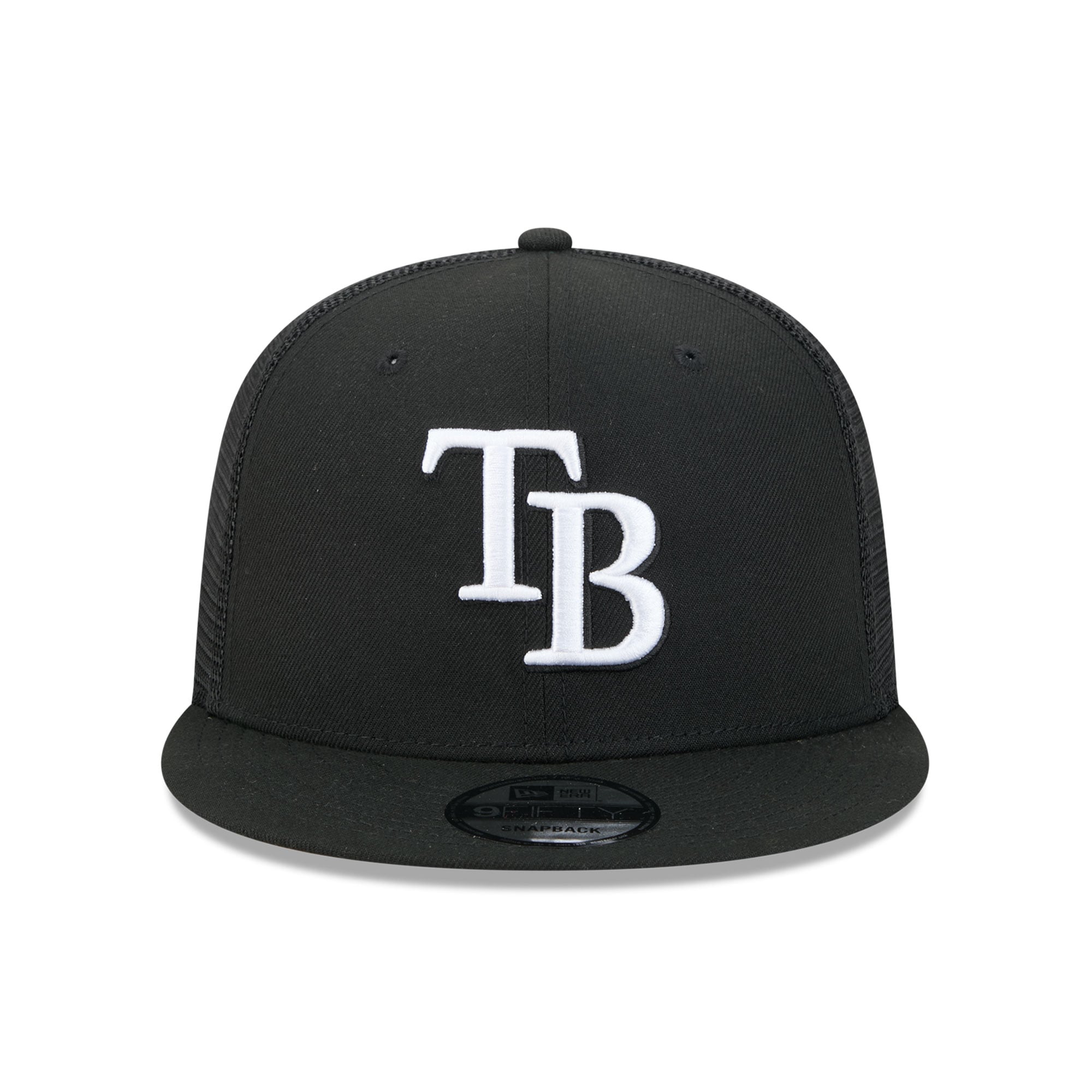 Casquette trucker ajustable New Era 9FIFTY noire Tampa Bay Rays pour homme