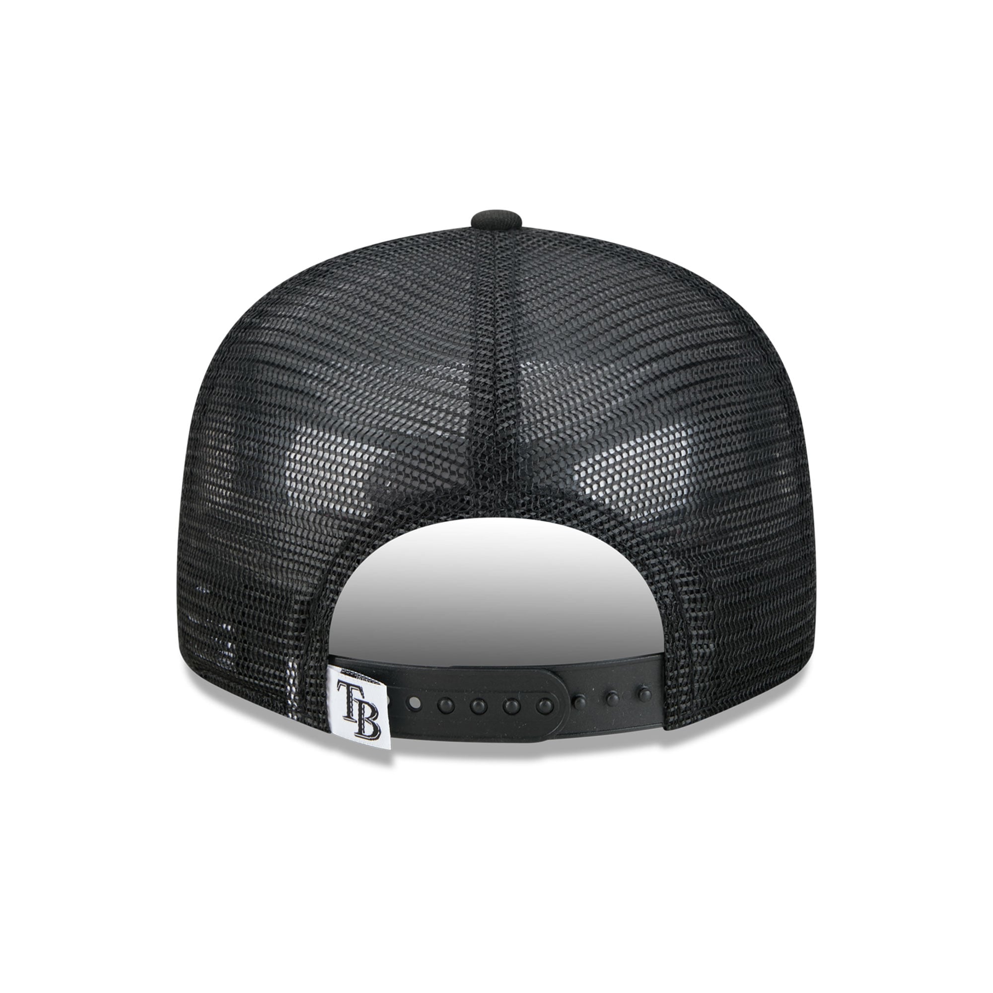Casquette trucker ajustable New Era 9FIFTY noire Tampa Bay Rays pour homme