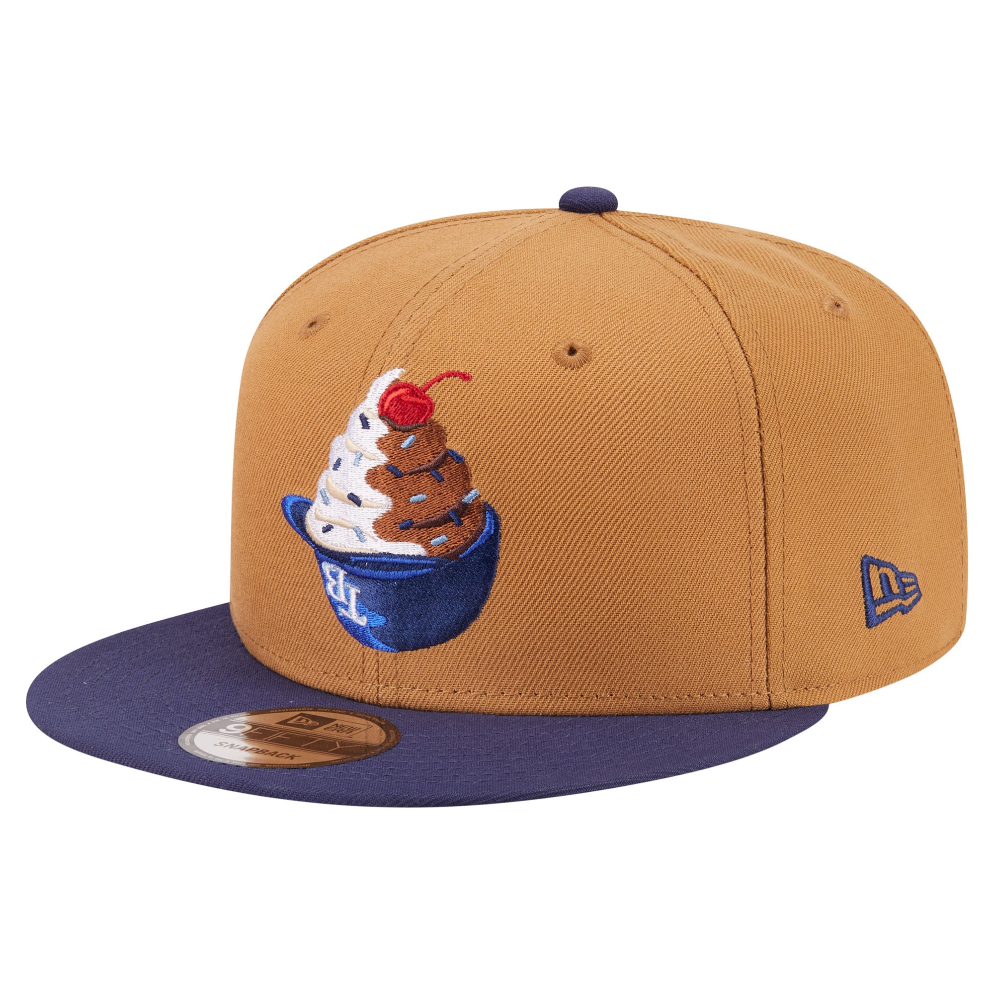 Men's New Era Khaki/Navy Tampa Bay Rays Ice Cream 9FIFTY Snapback Hat