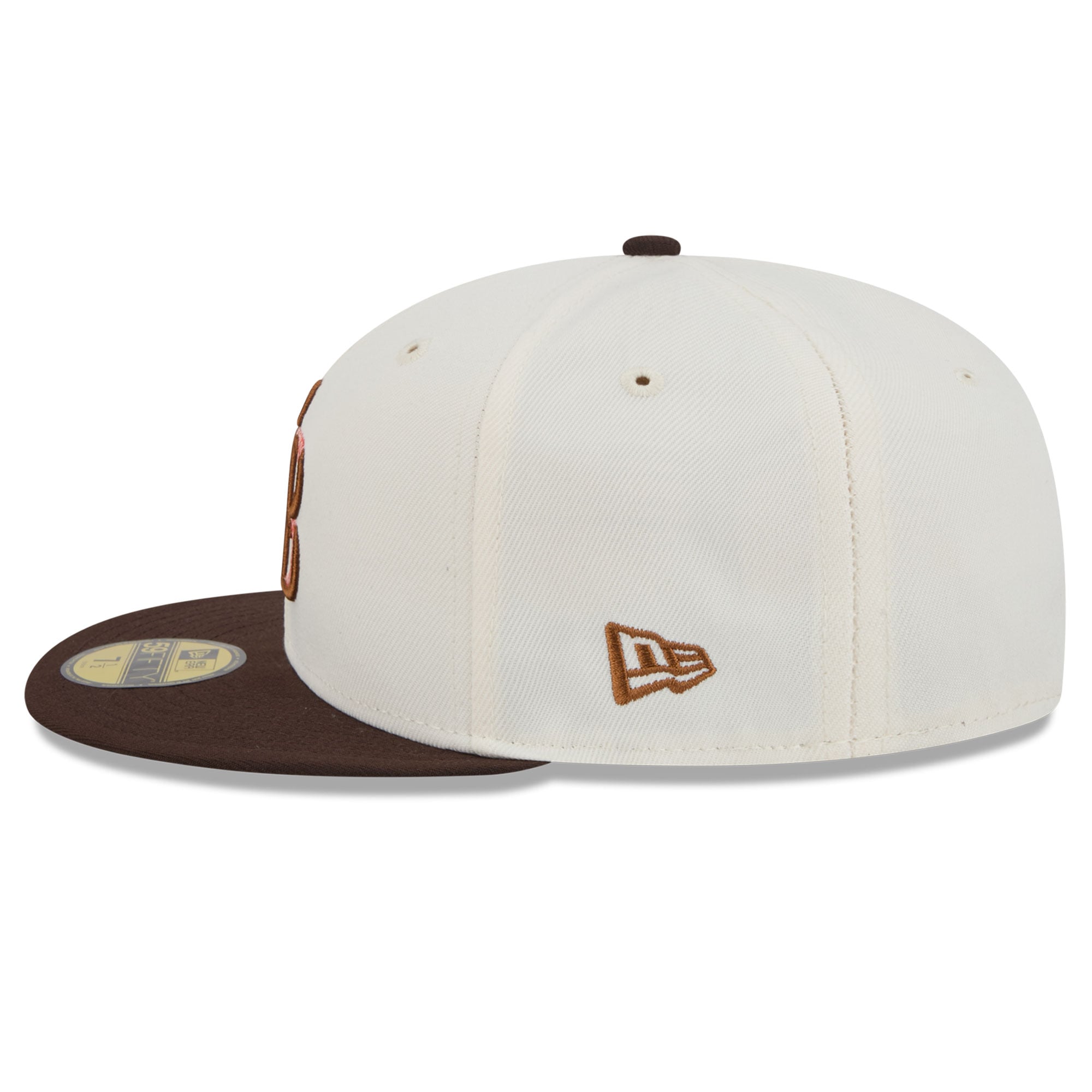 Men's New Era Natural/Brown Tampa Bay Rays Pumpkin Spice 59FIFTY Fitted Hat