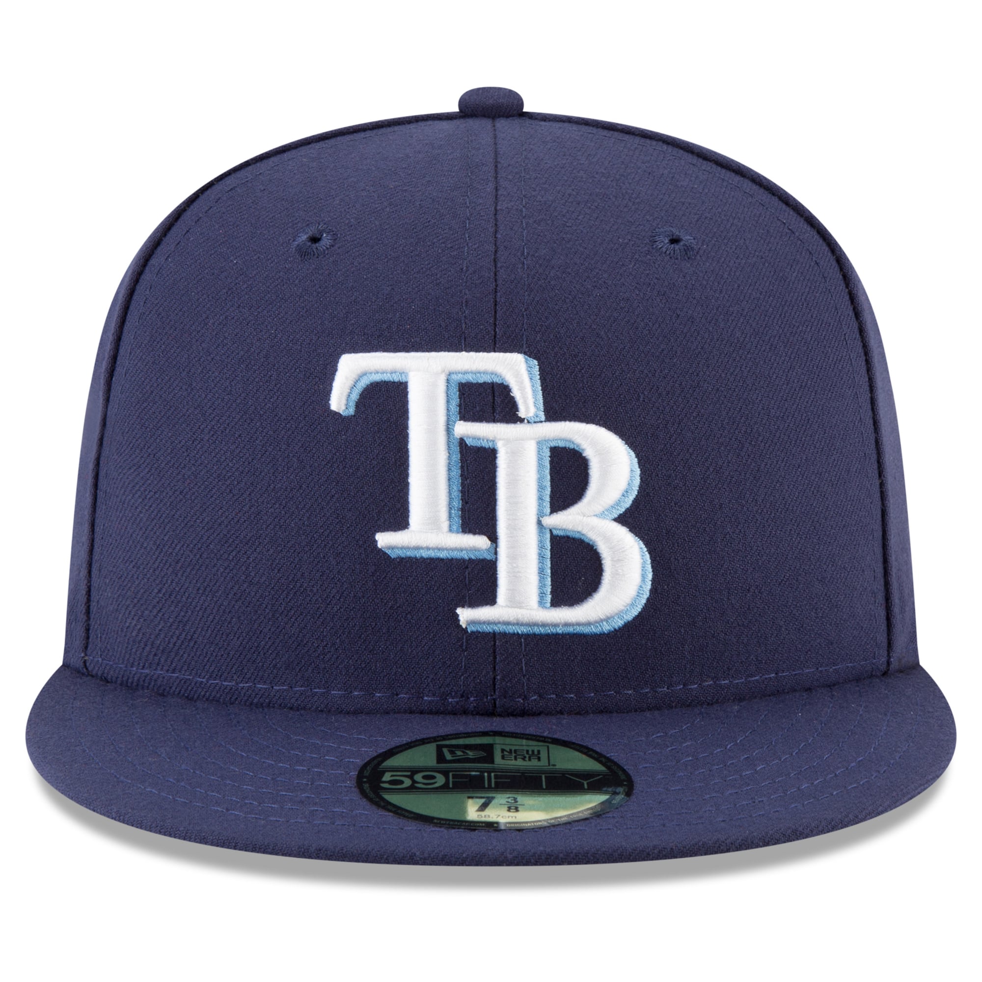 Casquette ajustée New Era 59FIFTY pour homme, bleu marine, Tampa Bay Rays