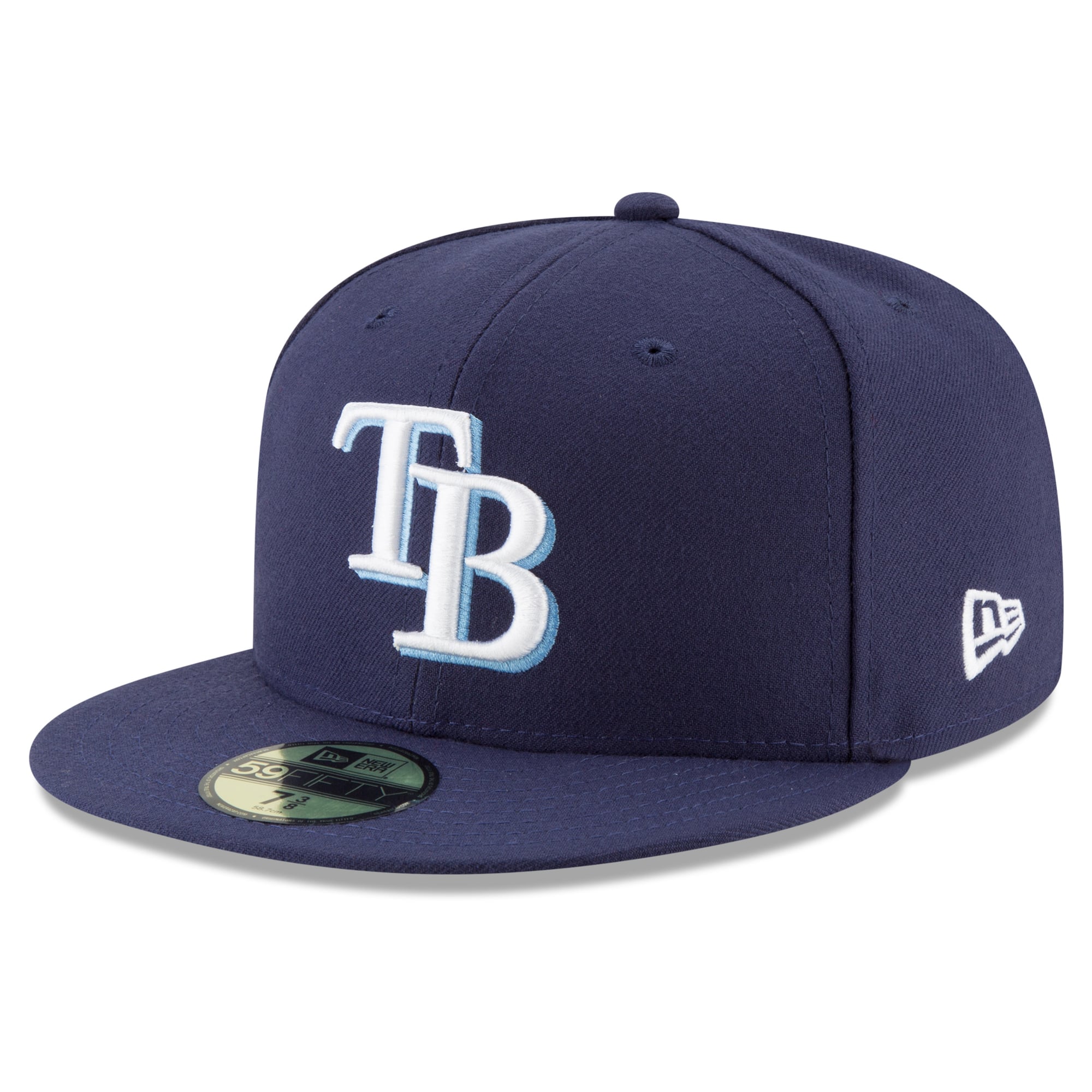 Casquette ajustée New Era 59FIFTY pour homme, bleu marine, Tampa Bay Rays