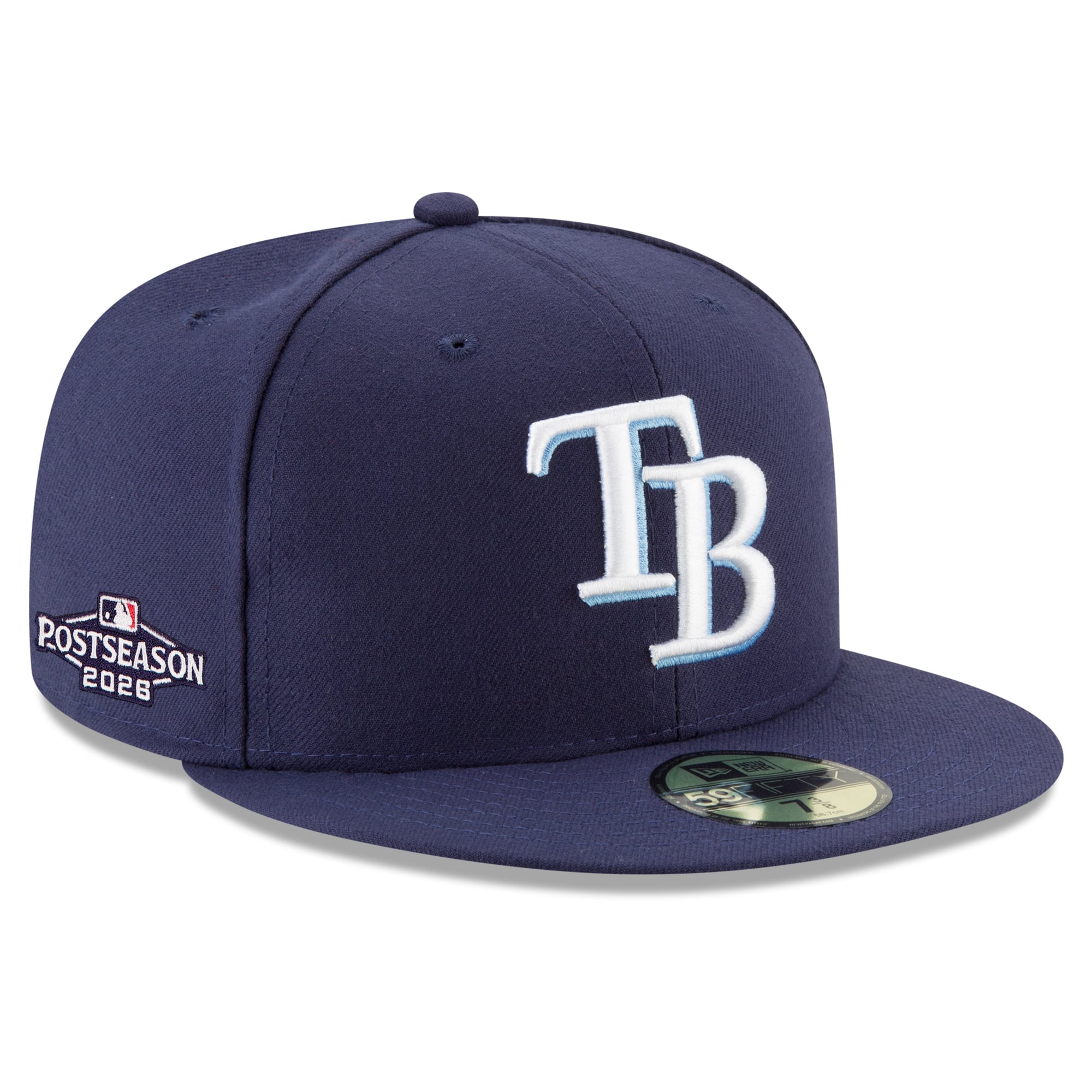Casquette ajustée New Era 59FIFTY pour homme, bleu marine, Tampa Bay Rays