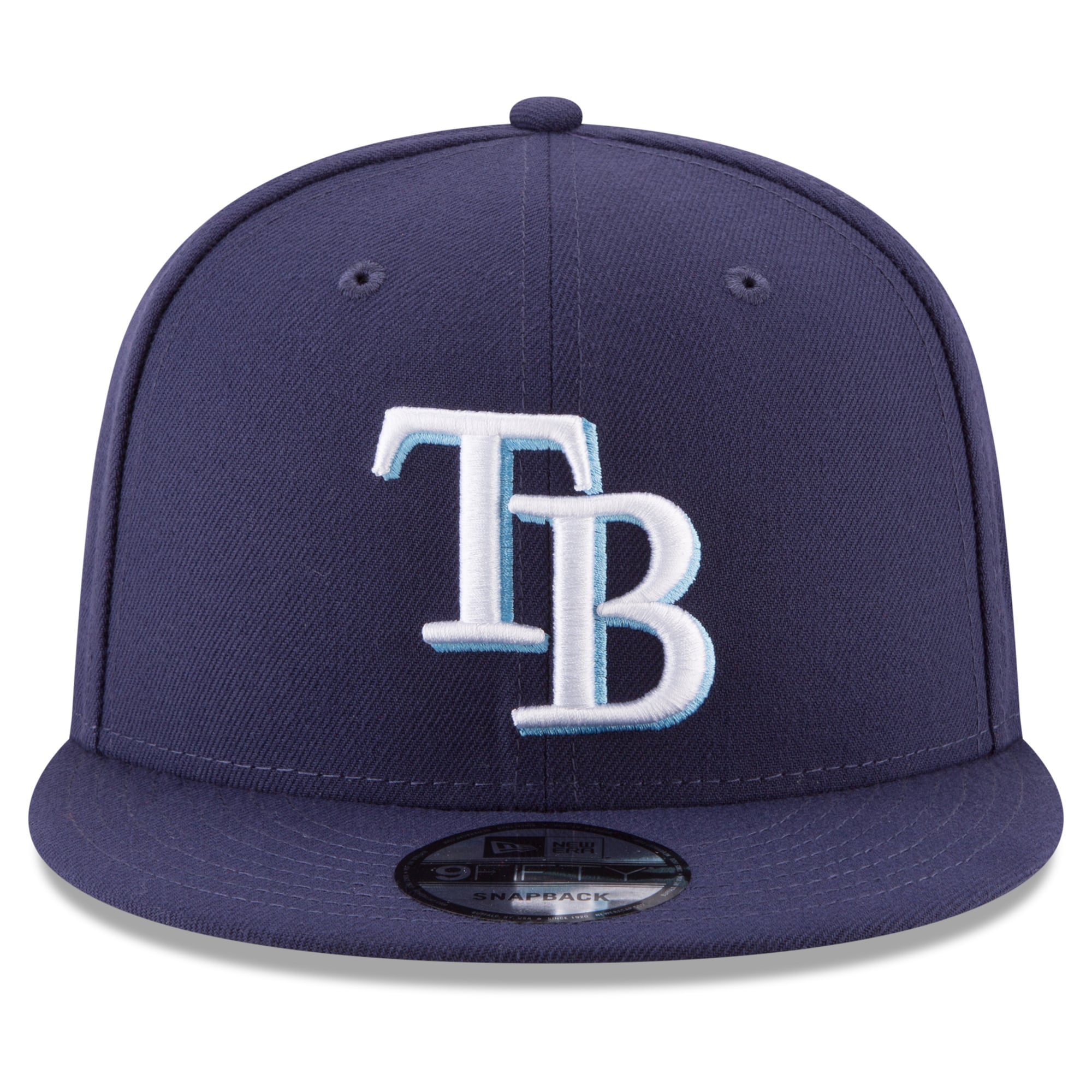 Casquette snapback New Era 9FIFTY pour homme, bleu marine, Tampa Bay Rays, écusson latéral des séries éliminatoires de la MLB 2026
