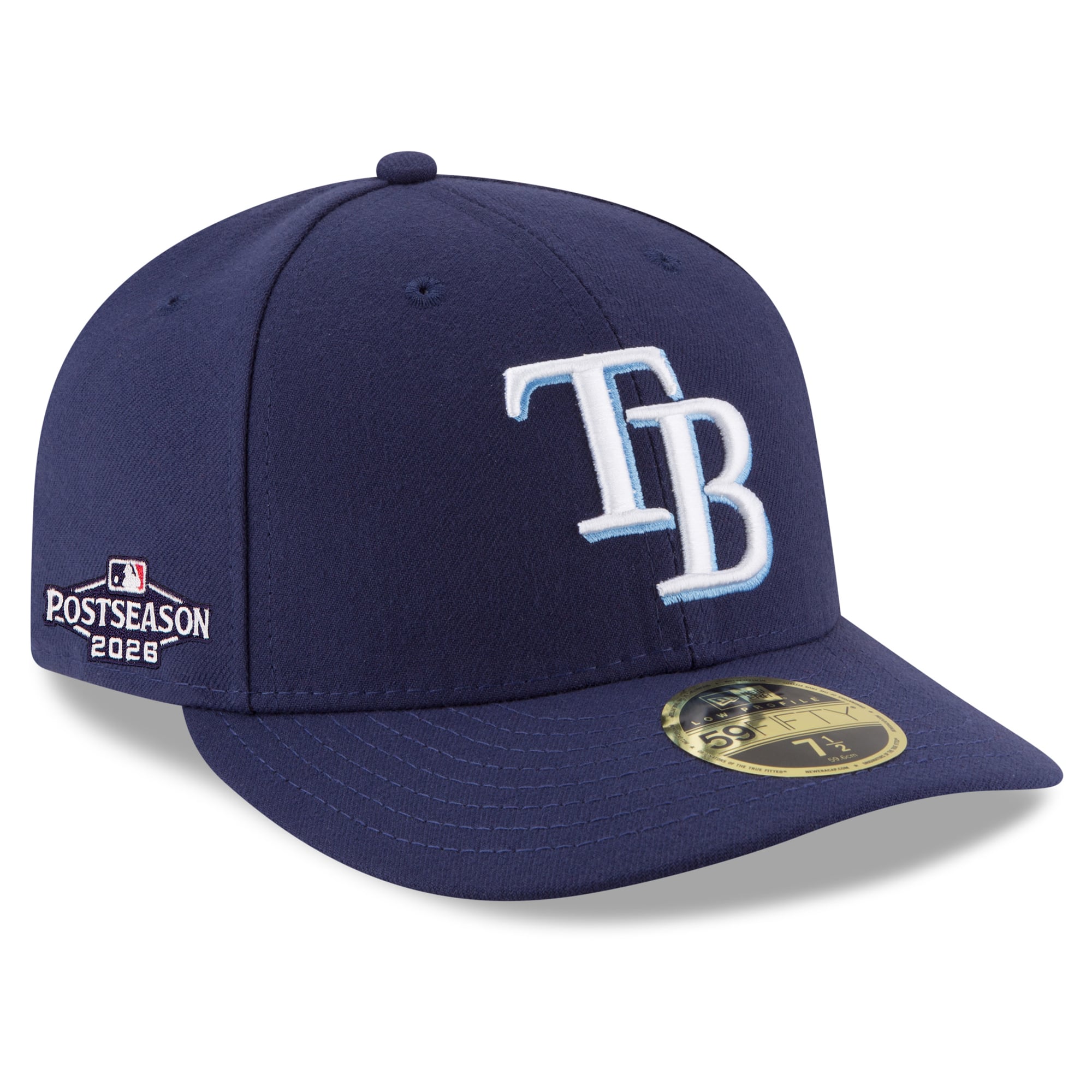 Men's New Era  Navy Tampa Bay Rays 2026 MLB Postseason Side Patch Low Profile 59FIFTY Fitted Hat