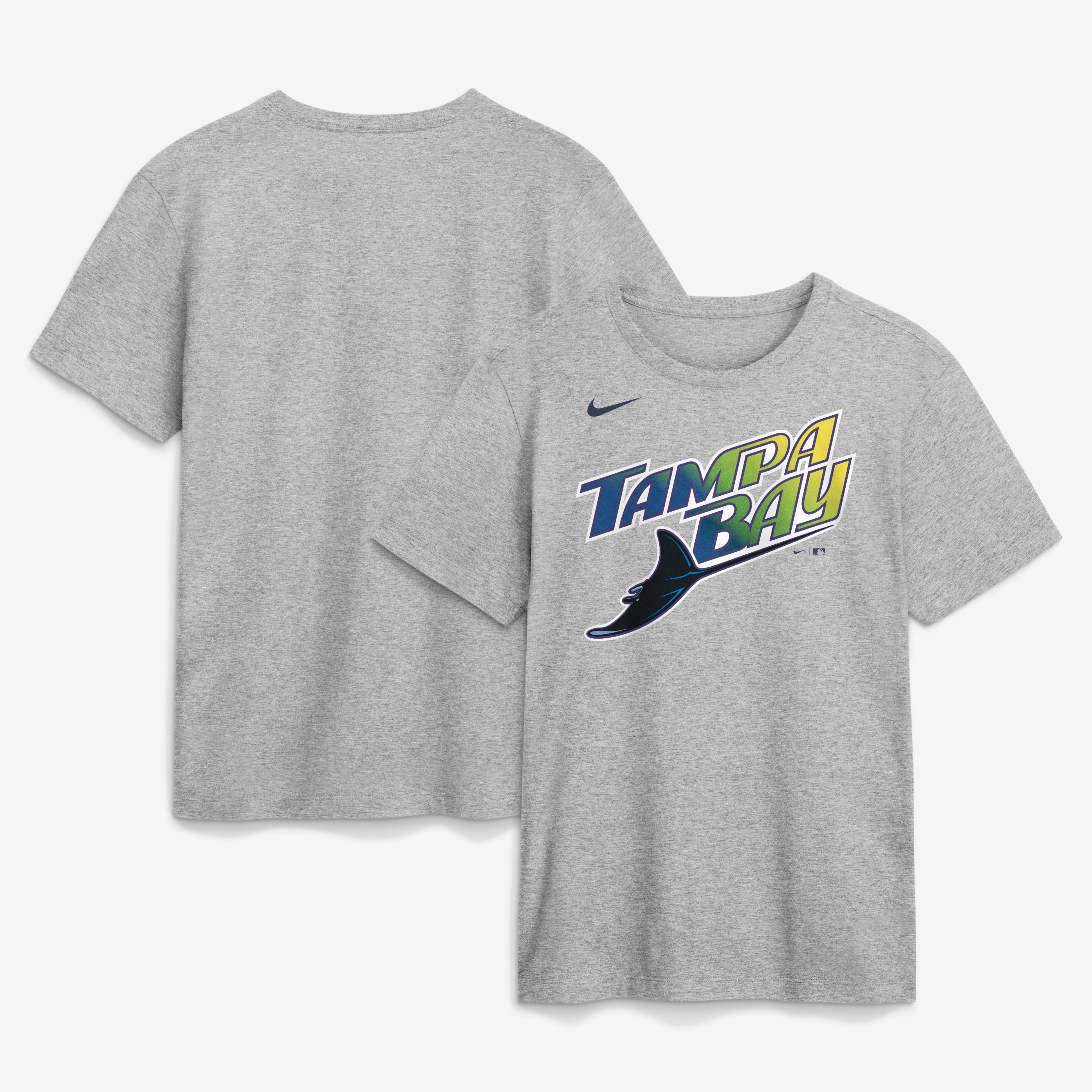 T-shirt Nike pour homme, gris chiné, Tampa Bay Rays Club