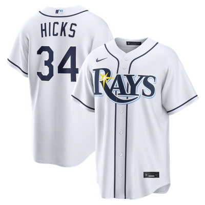 Liam Hicks Tampa Bay Rays Nike Home Replica Jersey - White