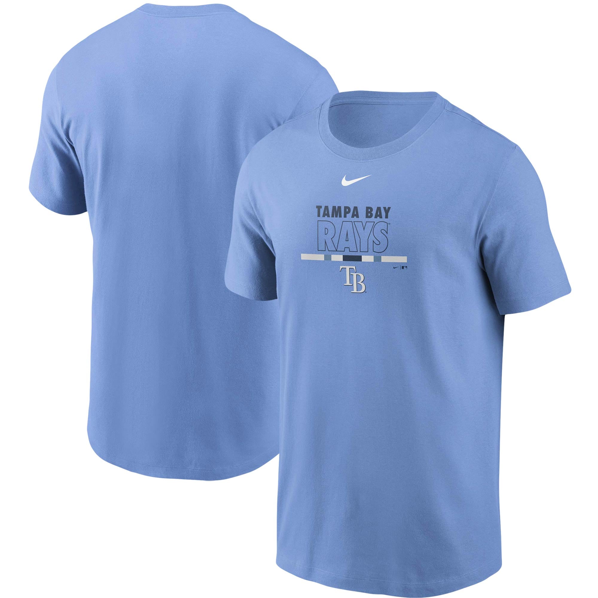 Tampa Bay Rays Nike Color Bar T-Shirt - Light Blue