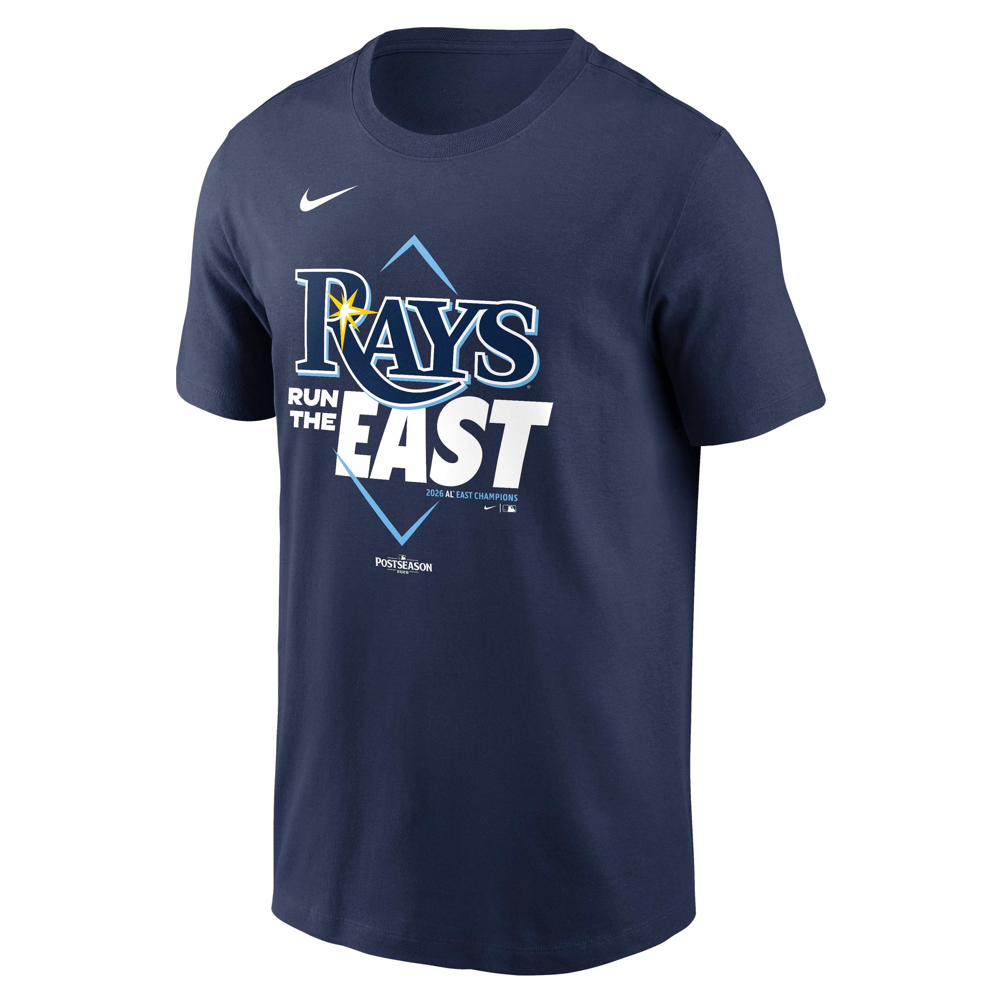 T-shirt Nike bleu marine pour homme des Tampa Bay Rays, champions de la division Est l'AL 2026