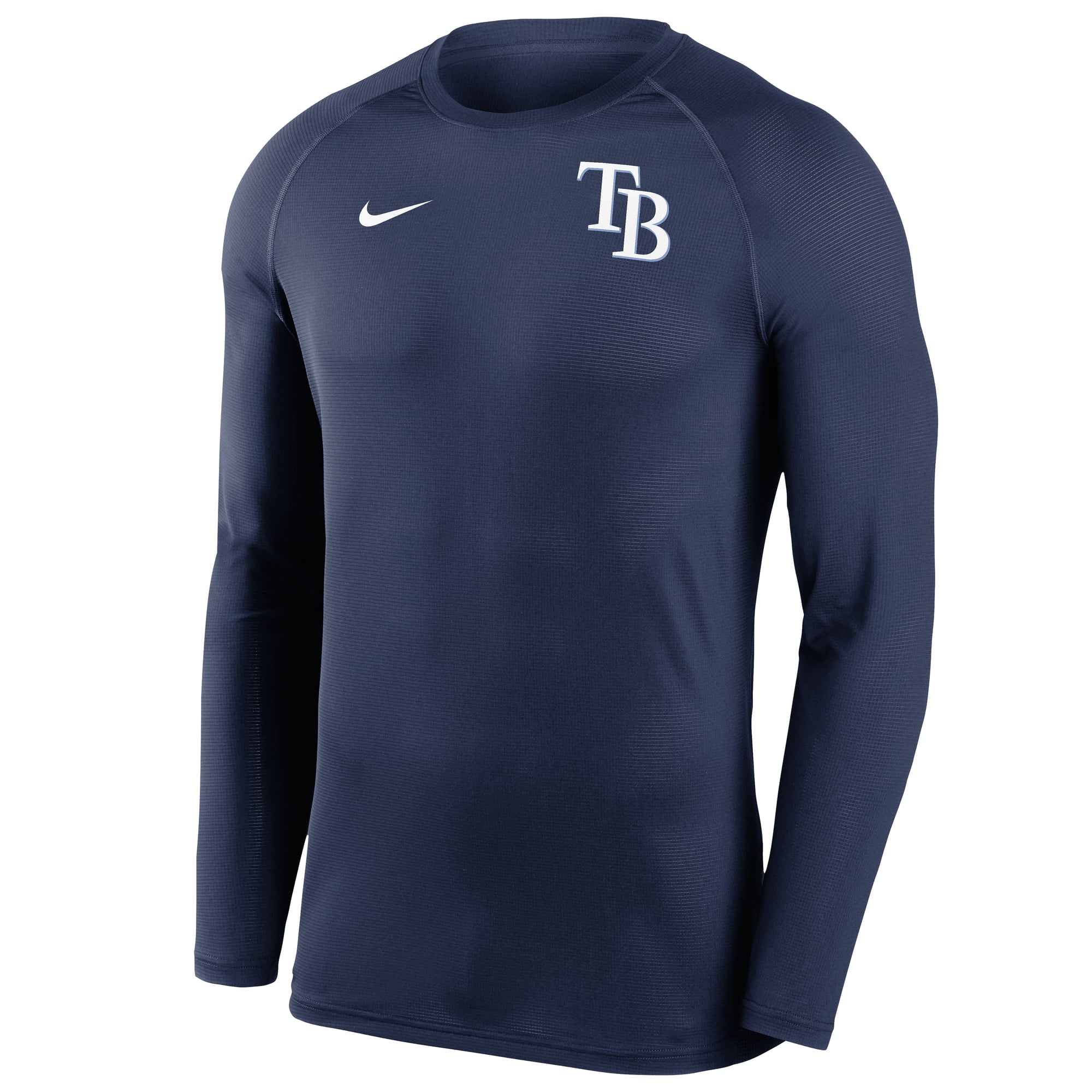 Men's Nike Navy Tampa Bay Rays Base Layer Raglan Long Sleeve Breathe T-Shirt