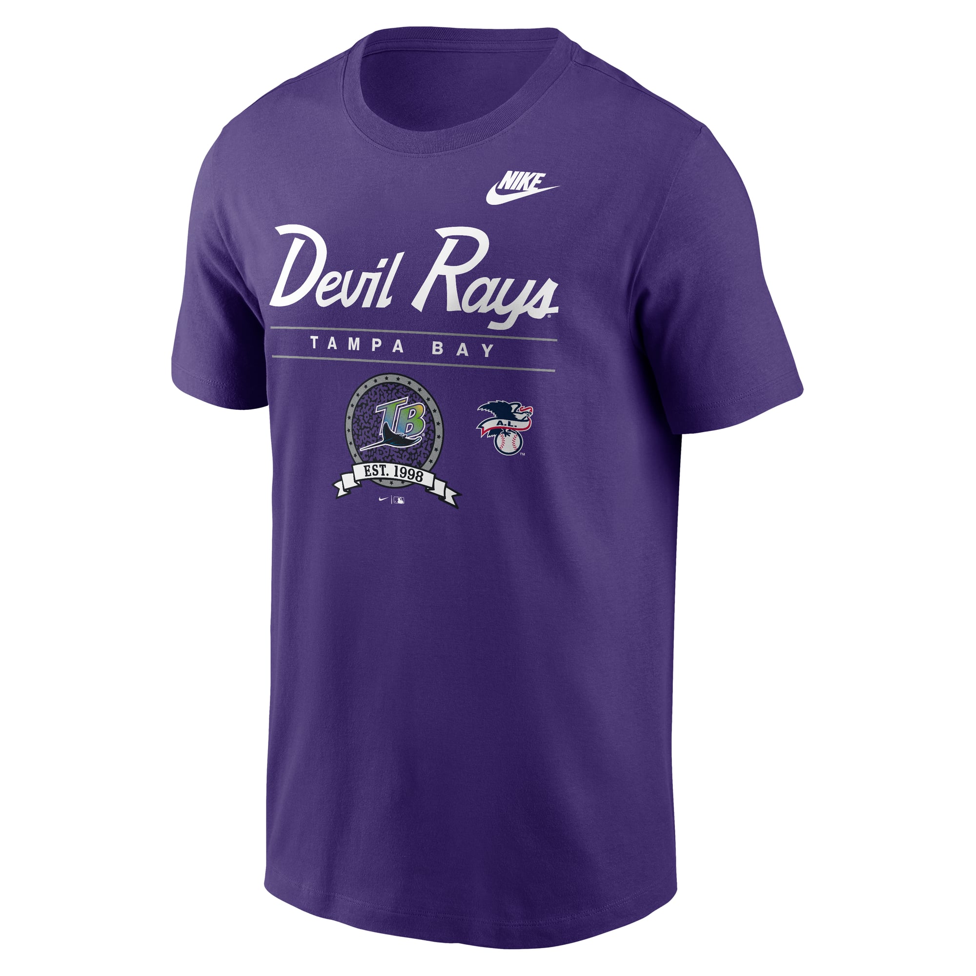 T-shirt graphique Nike violet Tampa Bay Rays Cooperstown pour homme