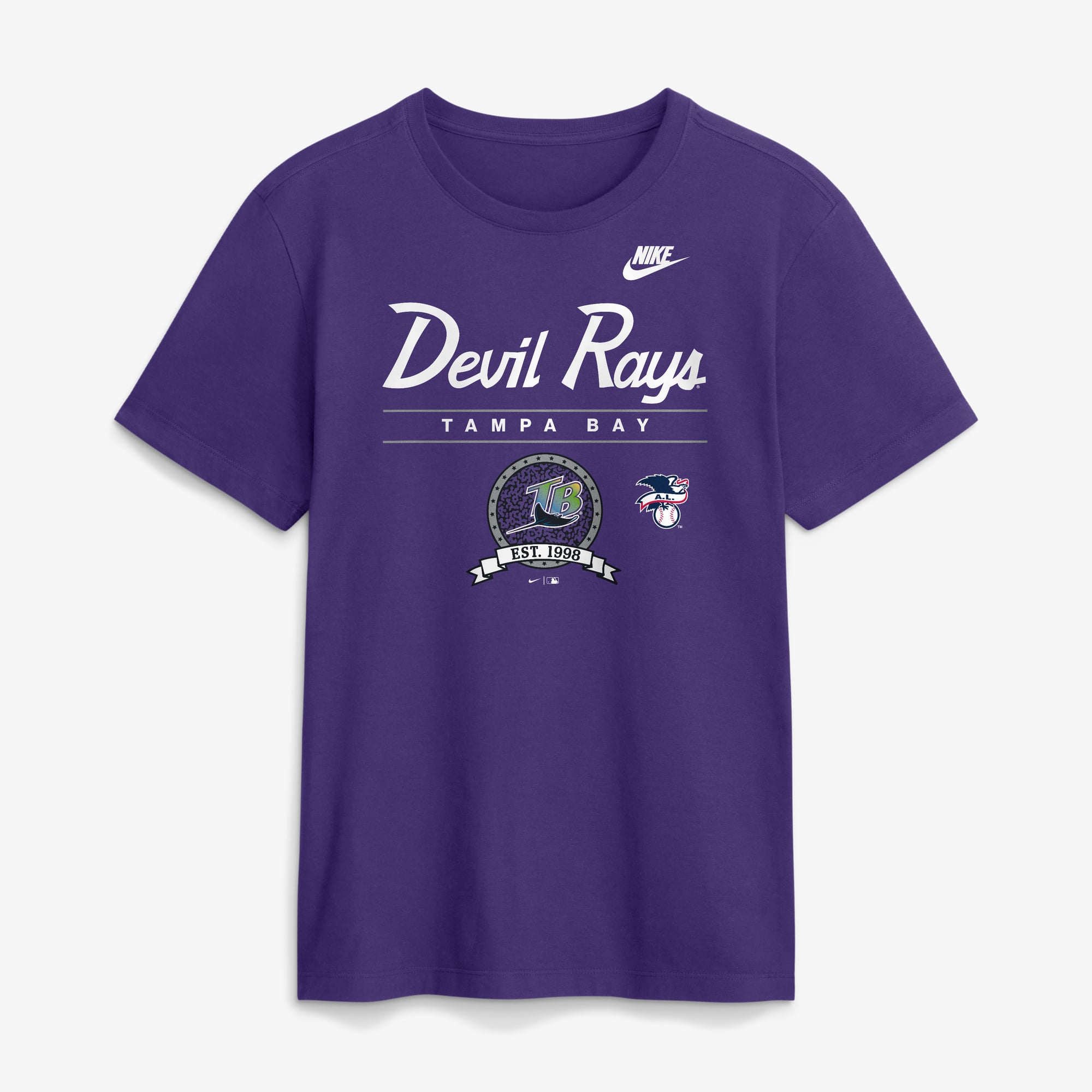 T-shirt graphique Nike violet Tampa Bay Rays Cooperstown pour homme