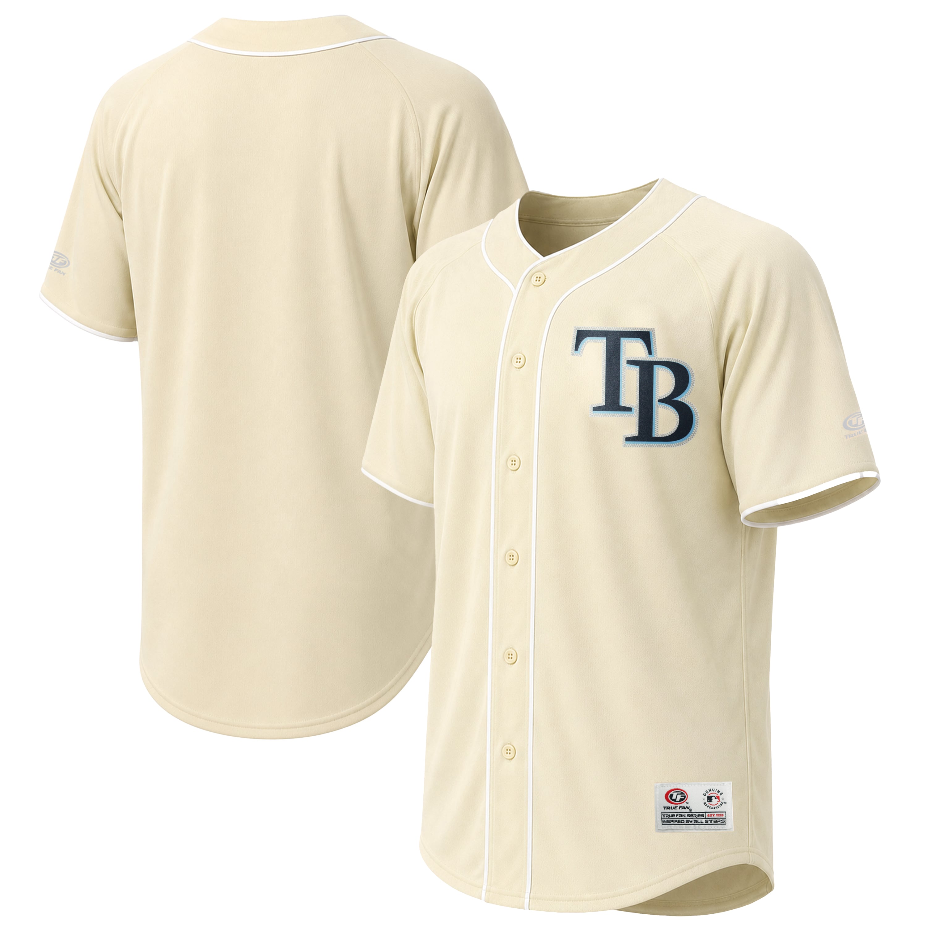 Maillot de mode pour homme Stitches couleur crème des Tampa Bay Rays