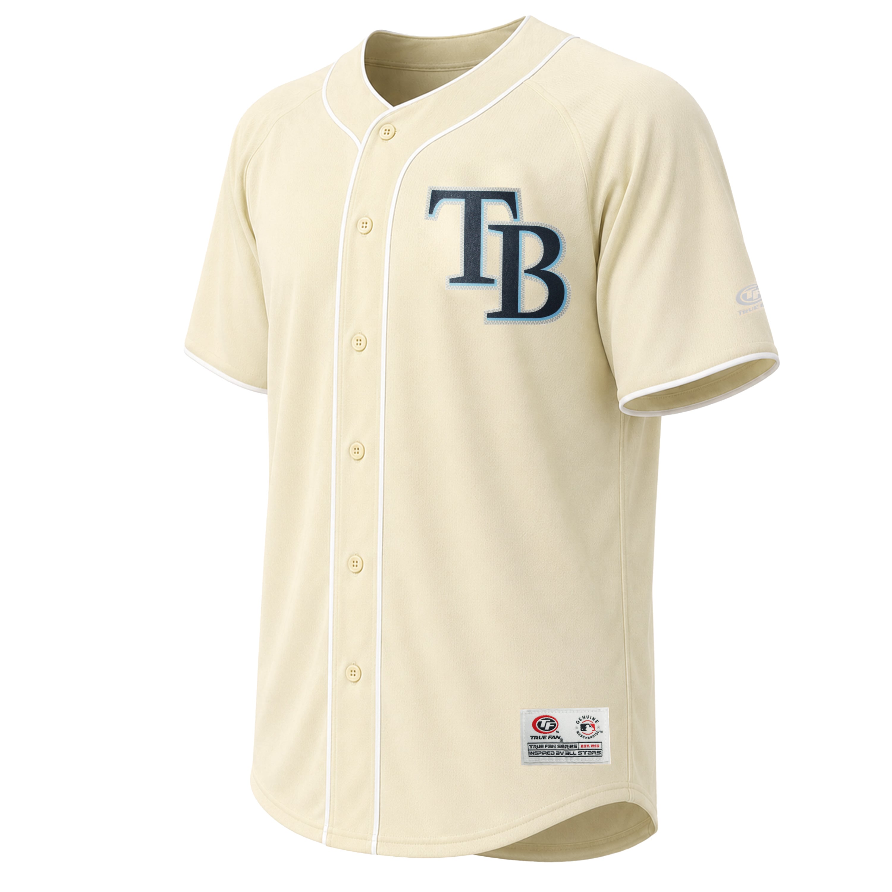 Maillot de mode pour homme Stitches couleur crème des Tampa Bay Rays