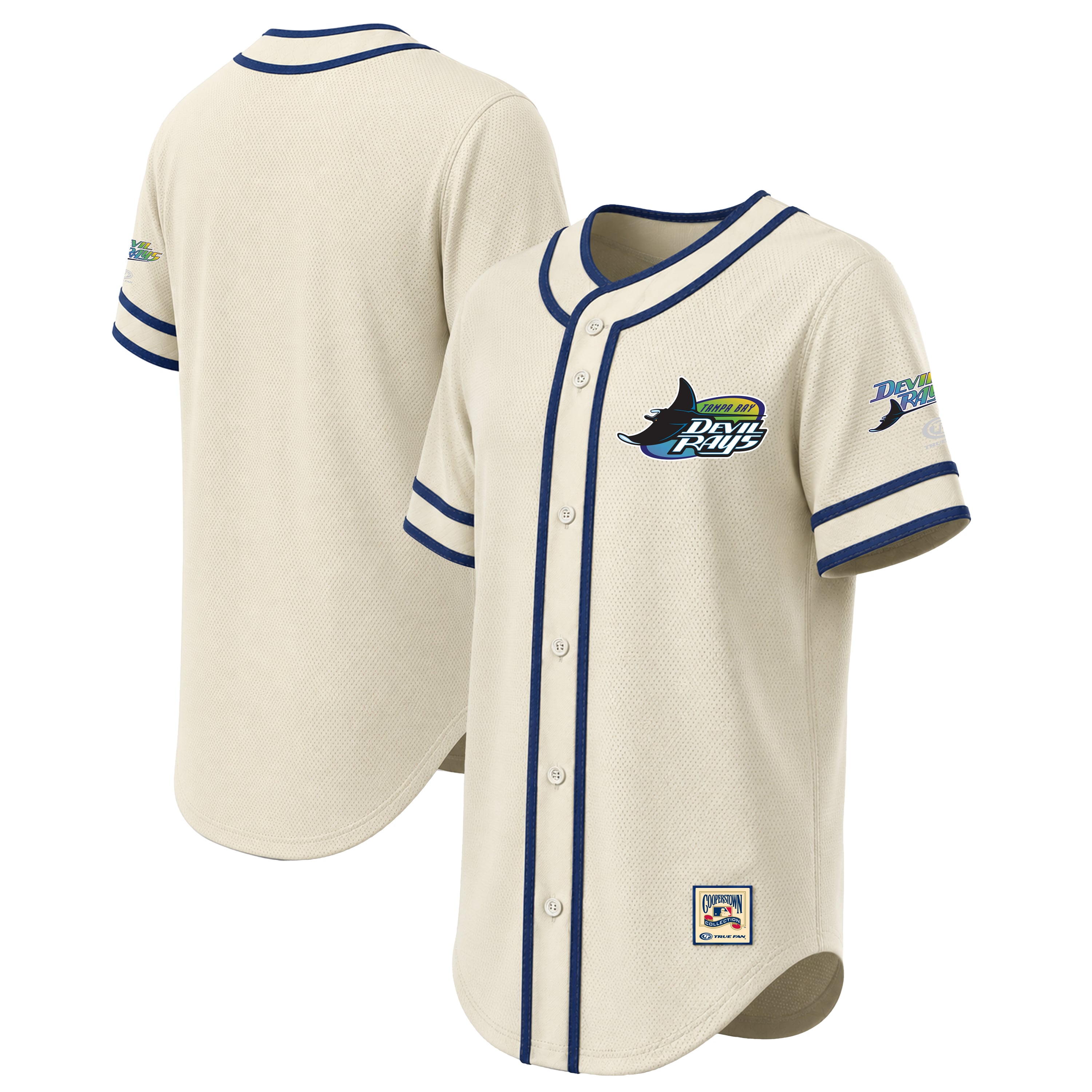 Maillot rétro des Tampa Bay Rays pour homme, coutures naturelles