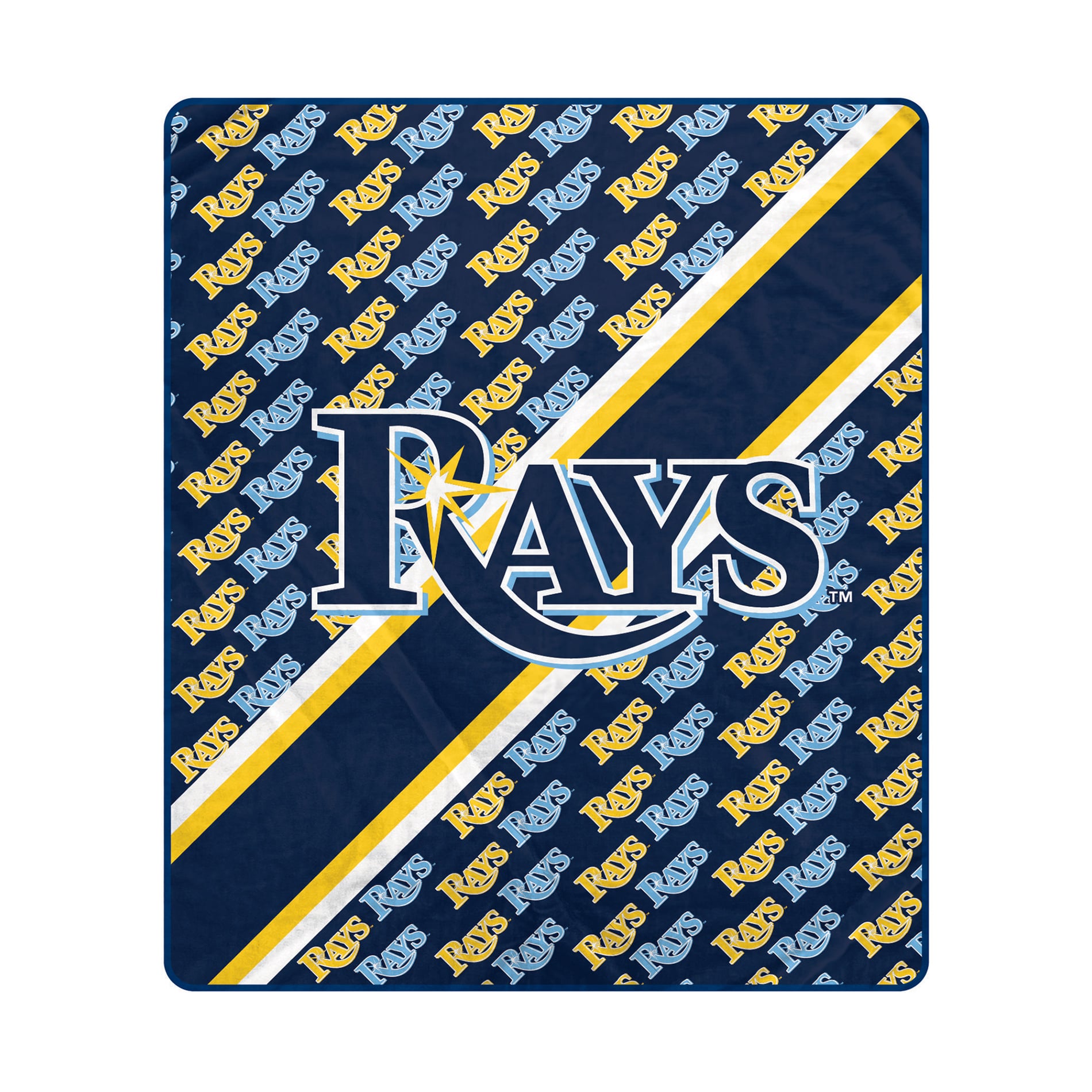 Couverture ultra douce Pegasus Tampa Bay Rays 60" x 70" à motif doublé en diagonale