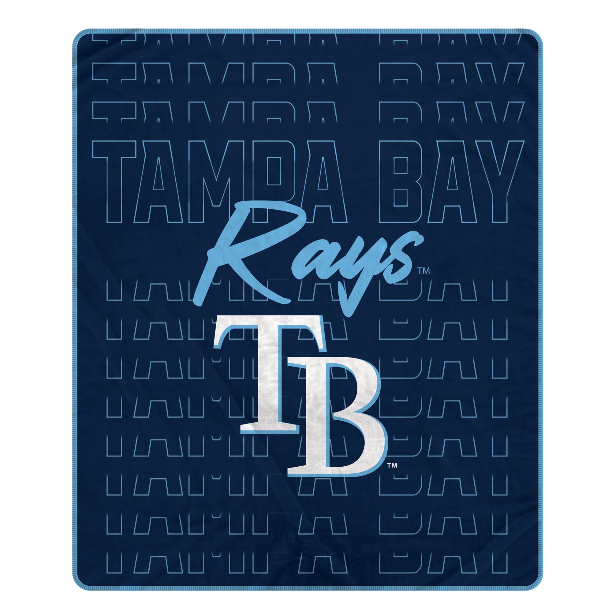 Couverture ultra douce Pegasus Tampa Bay Rays Echo Script Fade 50" x 60"