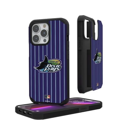 Tampa Bay Rays 1998-2000 Logo iPhone Pinstripe Cooperstown Design Rugged Case