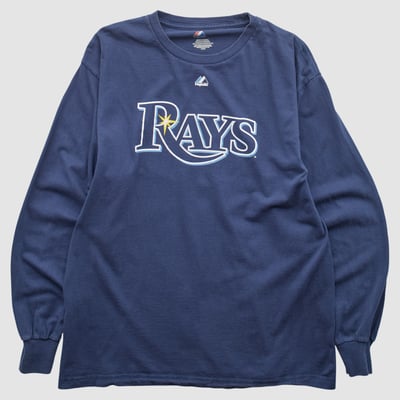 Tampa Bay Rays Majestic 2010s Long Sleeve T-shirt - Navy - S by Fanatics Real Vintage