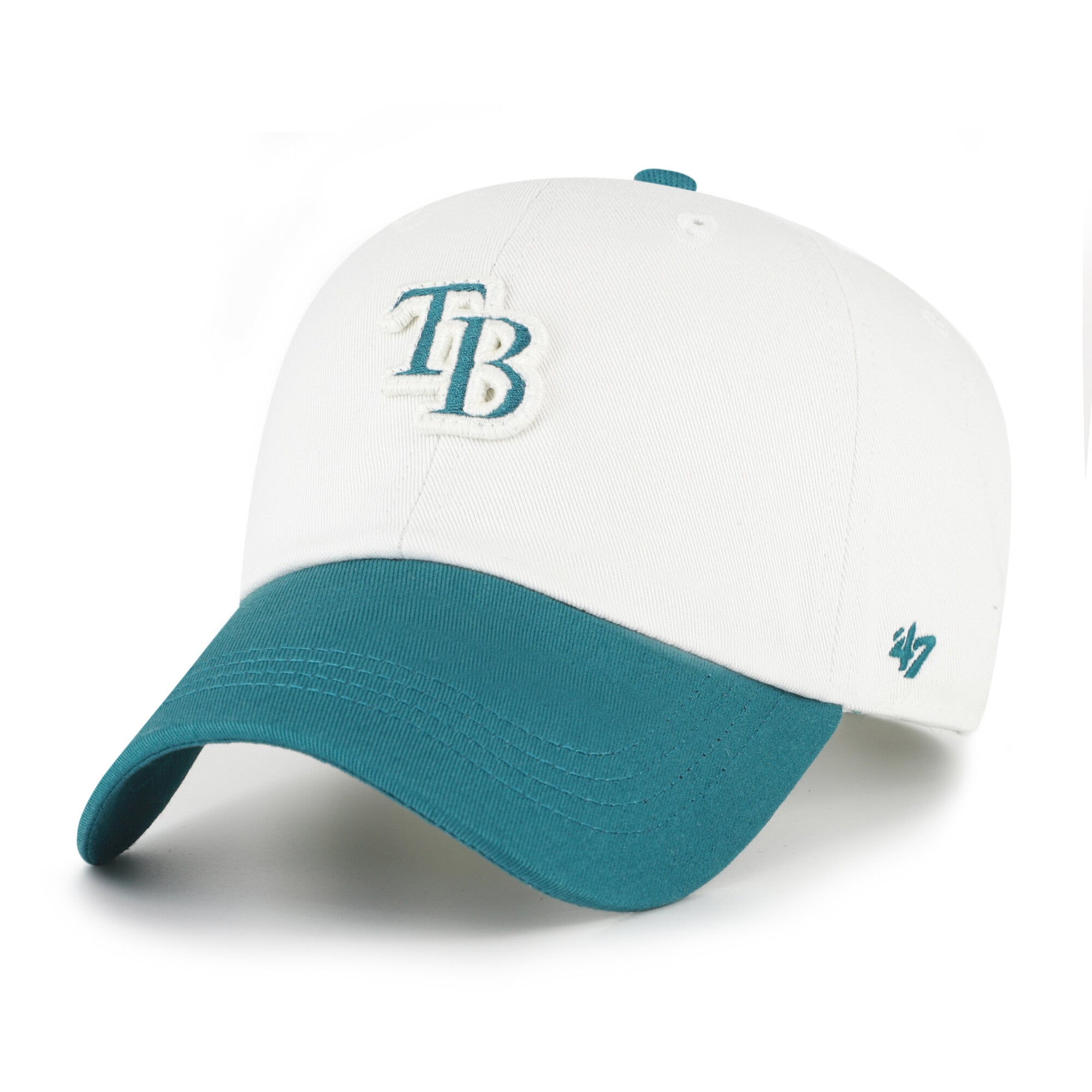 Casquette unisexe '47 blanche/turquoise Tampa Bay Rays, style contemporain et épuré