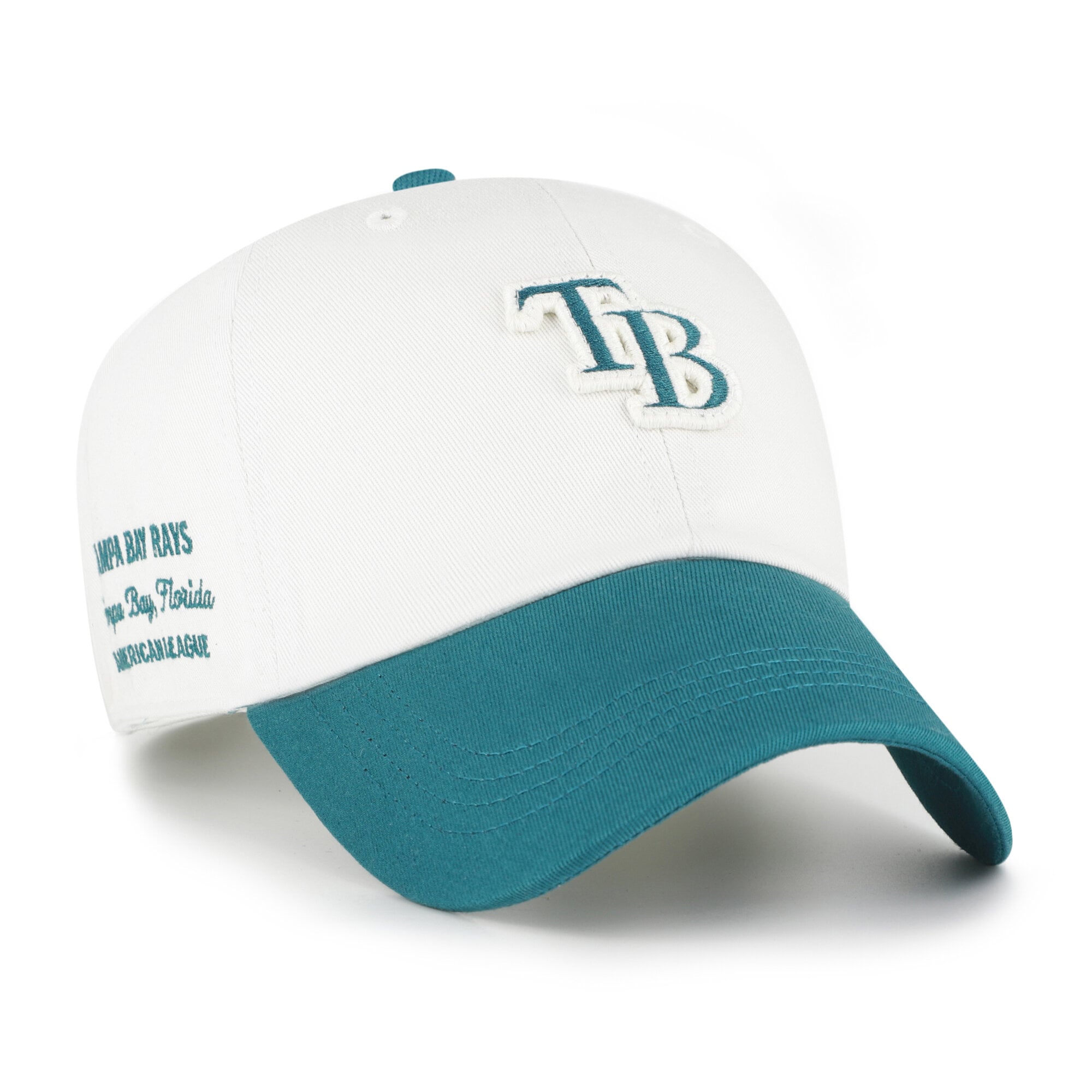 Casquette unisexe '47 blanche/turquoise Tampa Bay Rays, style contemporain et épuré