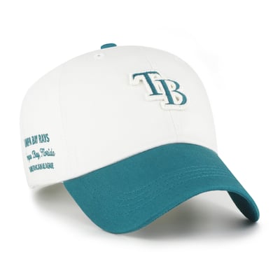 Tampa Bay Rays '47 Unisex Contemporary Tonal Clean Up Adjustable Hat - White/Teal