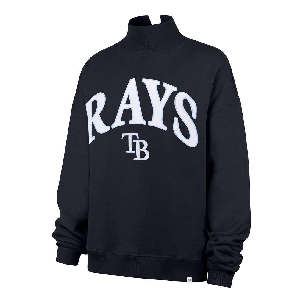 Tampa Bay Rays '47 Women's Oversized Vantage Mock Neck Sweatshirt - Navy