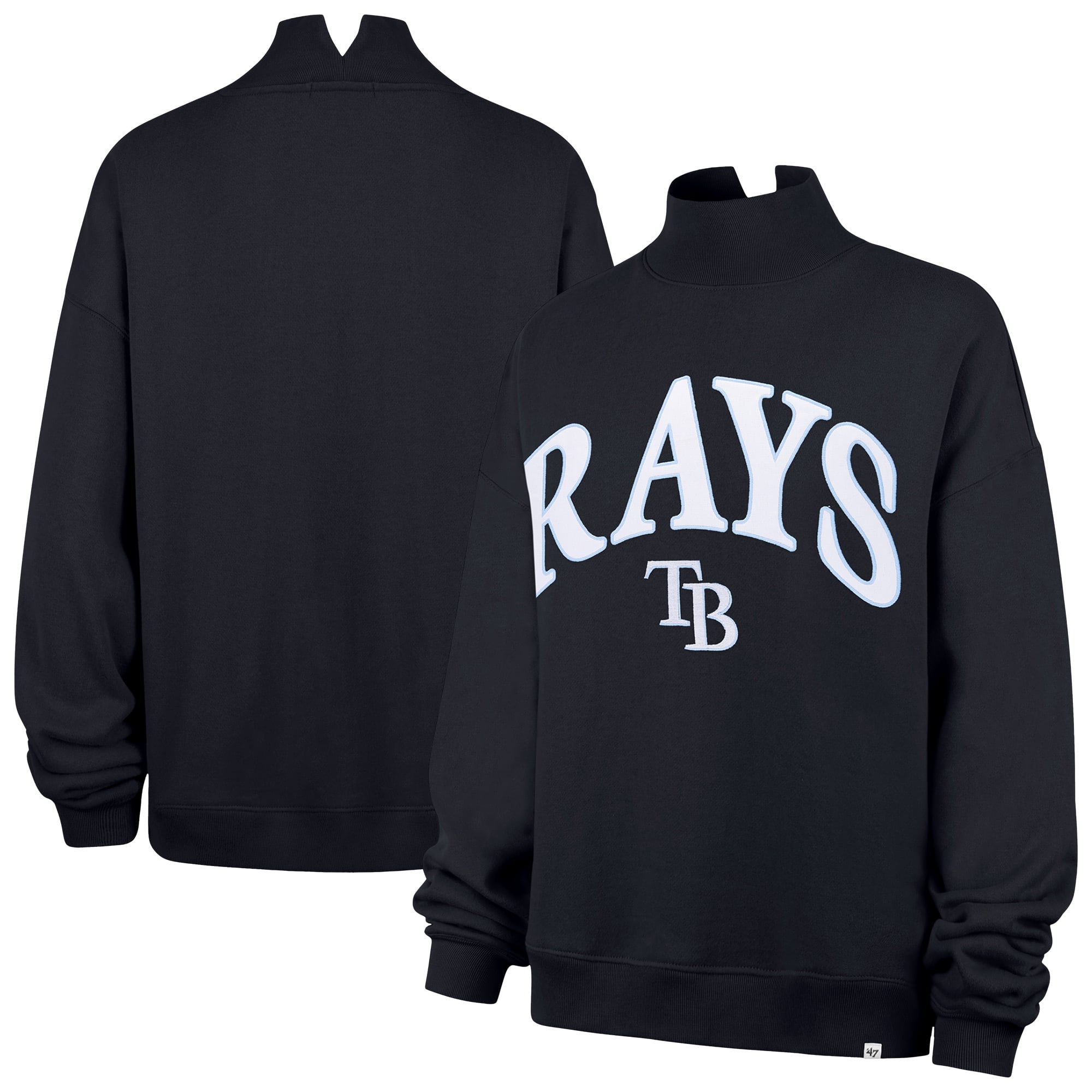 Sweat-shirt à col montant oversize « 47 Navy Tampa Bay Rays » pour femme