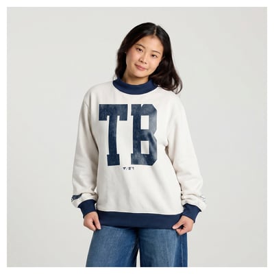 Tampa Bay Rays Fanatics Women's City Abbreviation Funnel Neck Fleece Sweatshirt - Cream