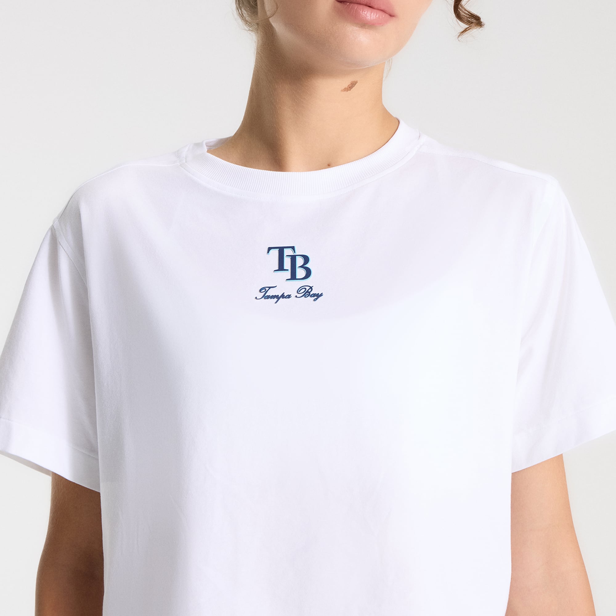 T-shirt court en coton biologique blanc Tampa Bay Rays All Yours pour femme de lululemon