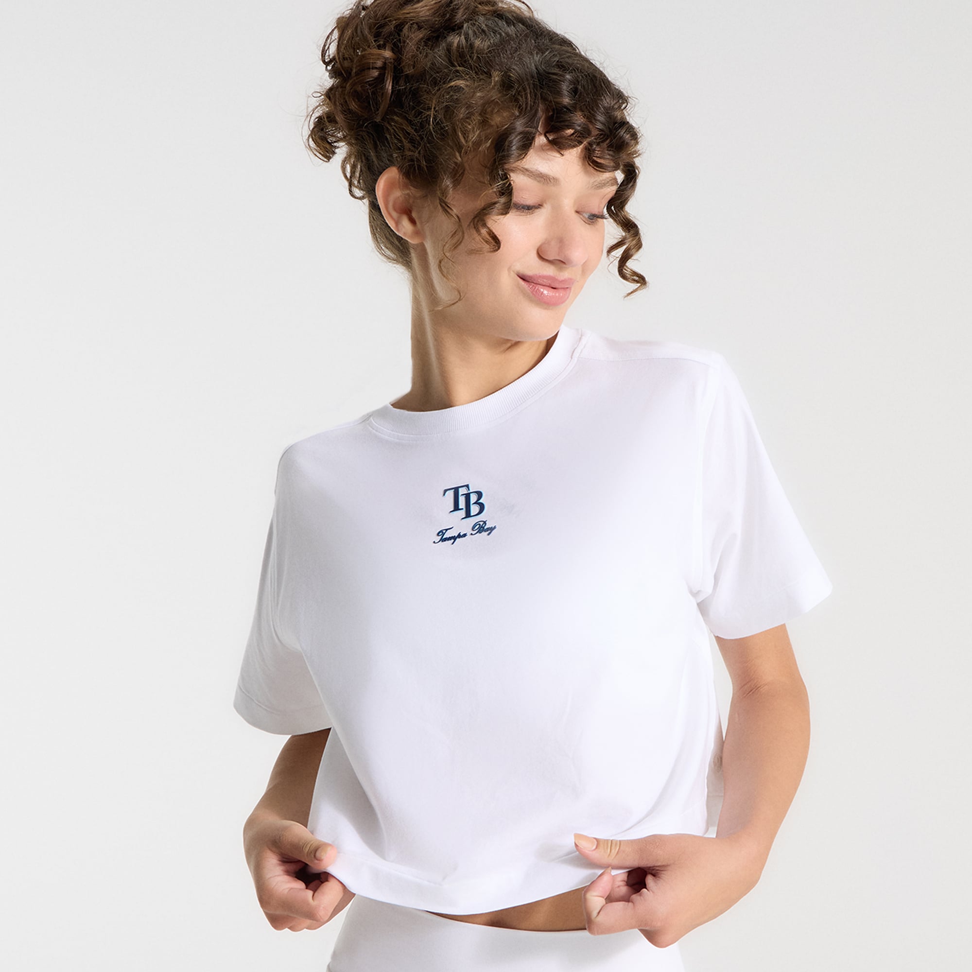 T-shirt court en coton biologique blanc Tampa Bay Rays All Yours pour femme de lululemon