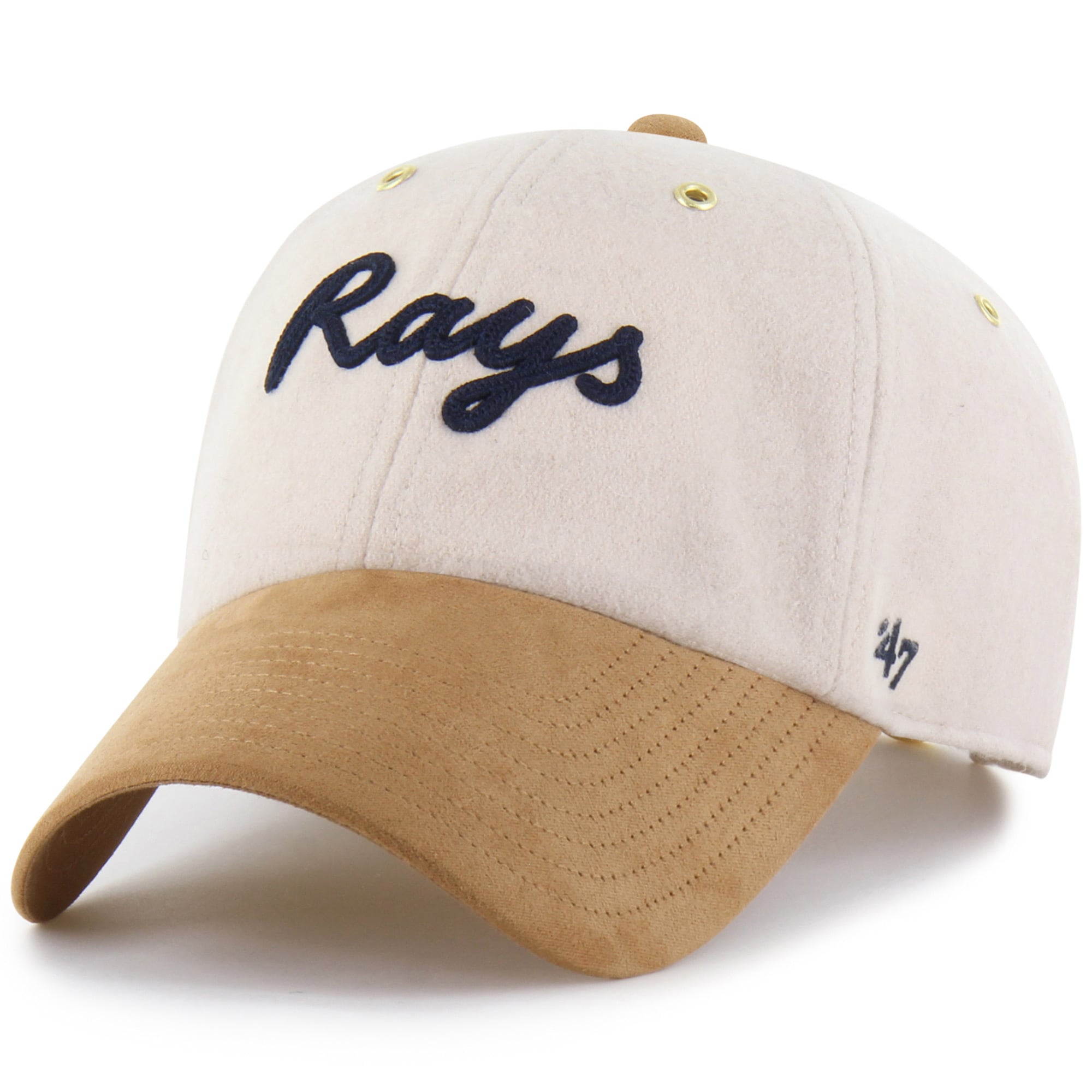 Women's Stoney Clover Lane x '47 Natural Tampa Bay Rays Script Charm Clean Up Adjustable Hat