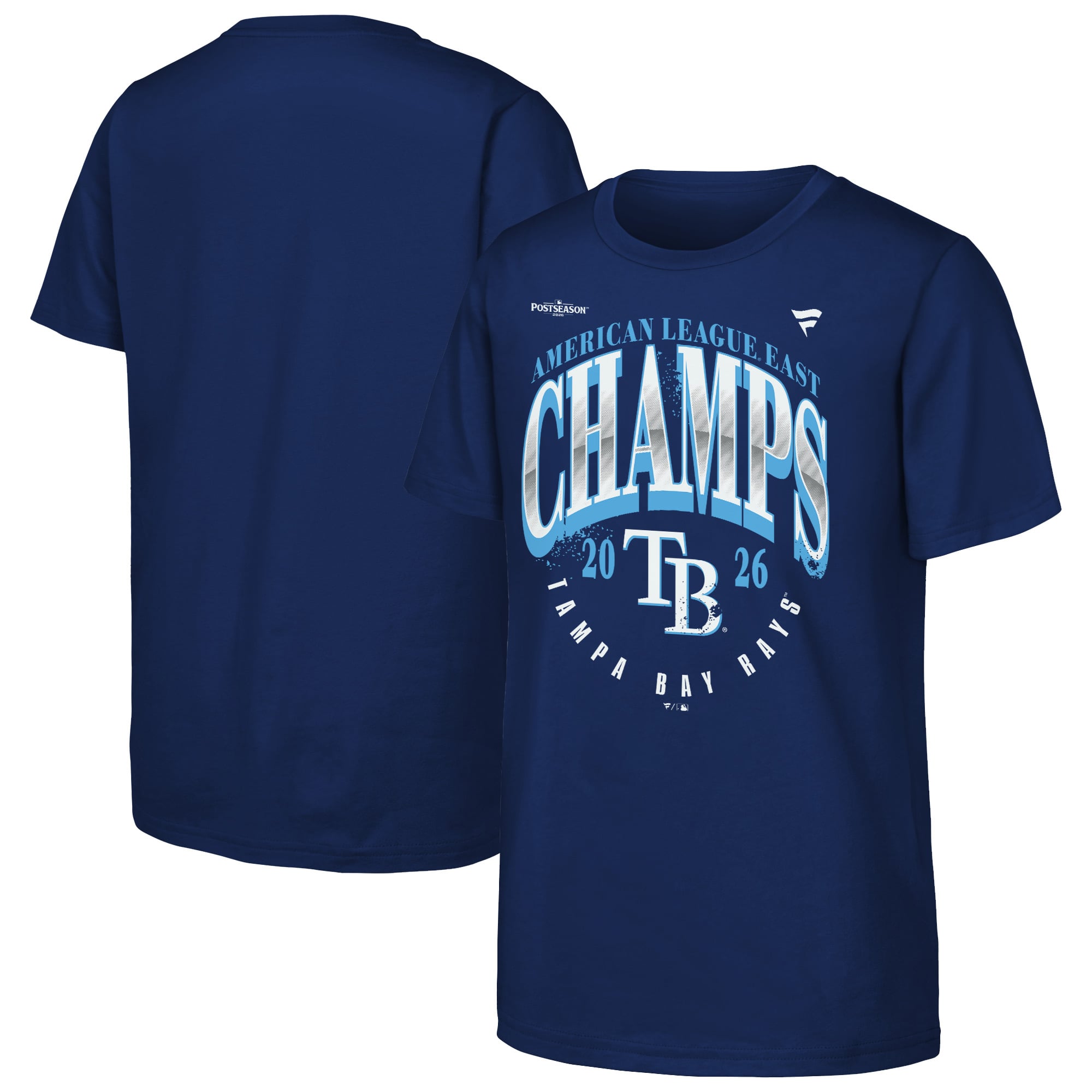 T-shirt Youth Fanatics Navy Tampa Bay Rays Champions de la Division Est l'AL 2026