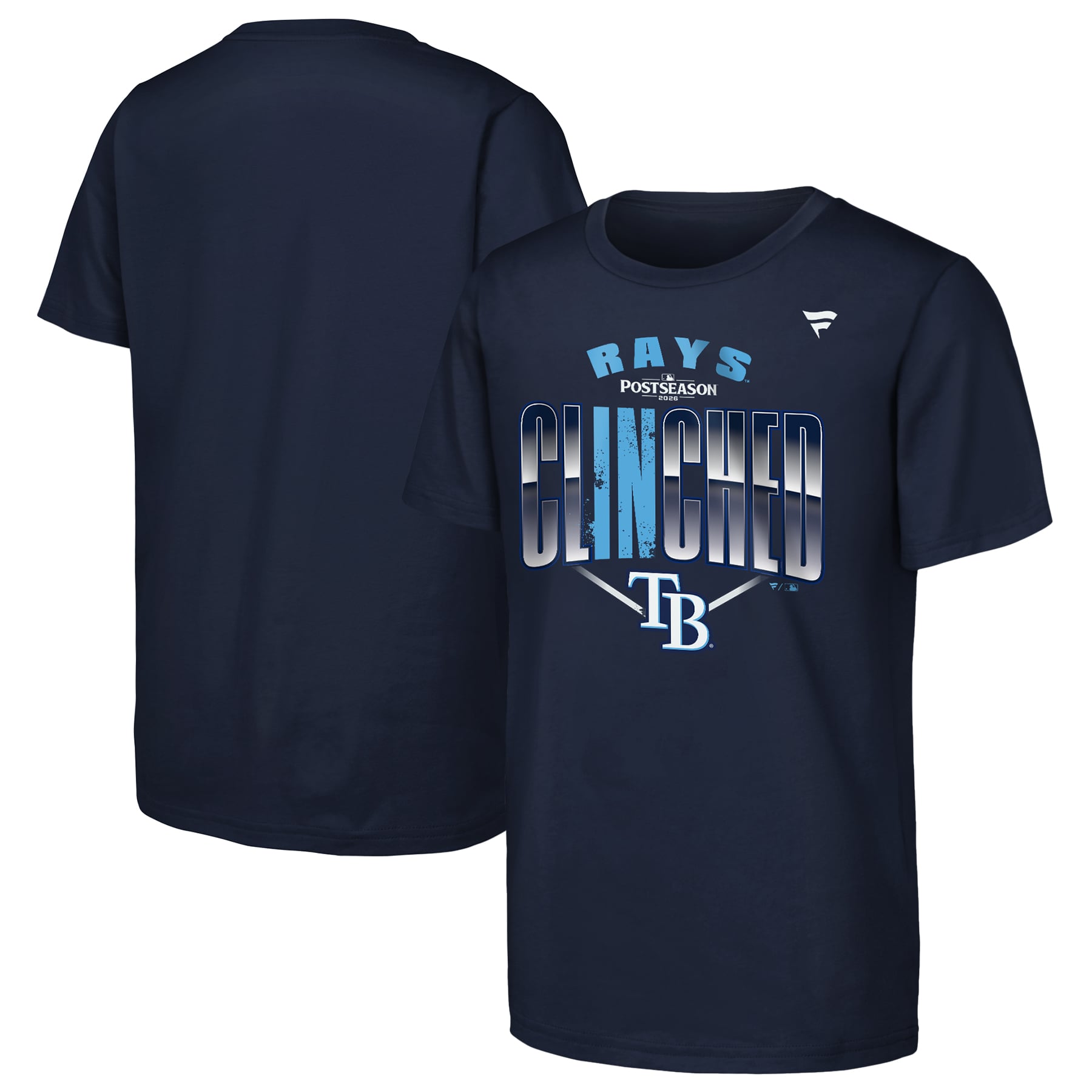 T-shirt Youth Fanatics Navy Tampa Bay Rays 2026 MLB Postseason Locker Room