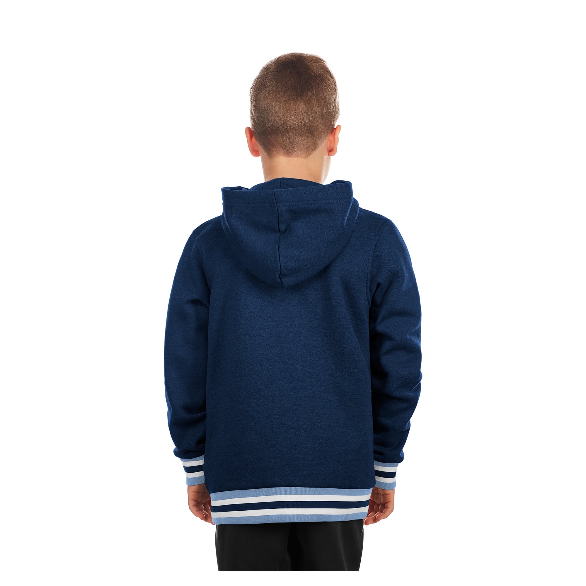 Youth New Era Navy Tampa Bay Rays Knit Trim Pullover Hoodie