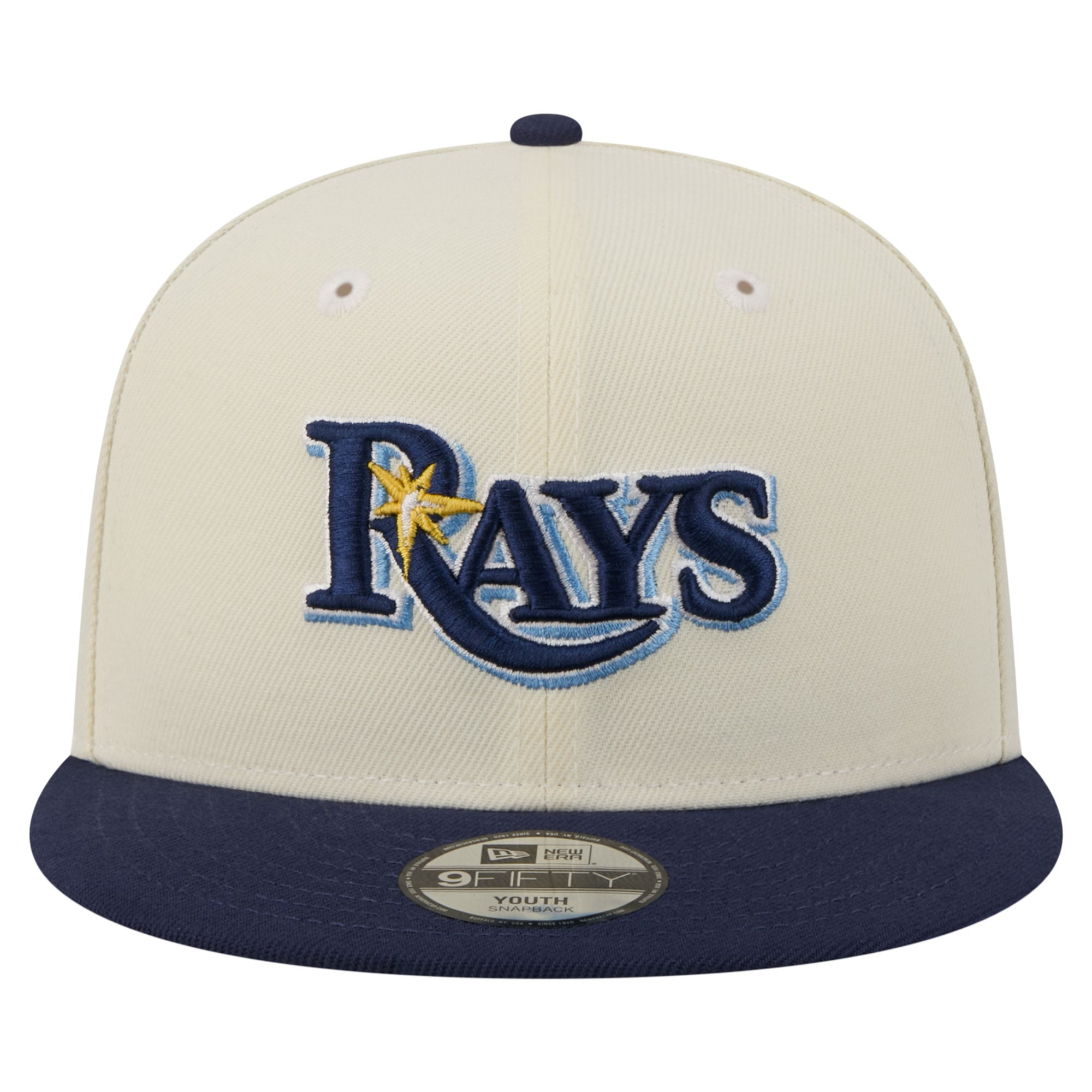 Youth New Era  White Tampa Bay Rays Two-Tone 9FIFTY Snapback Hat