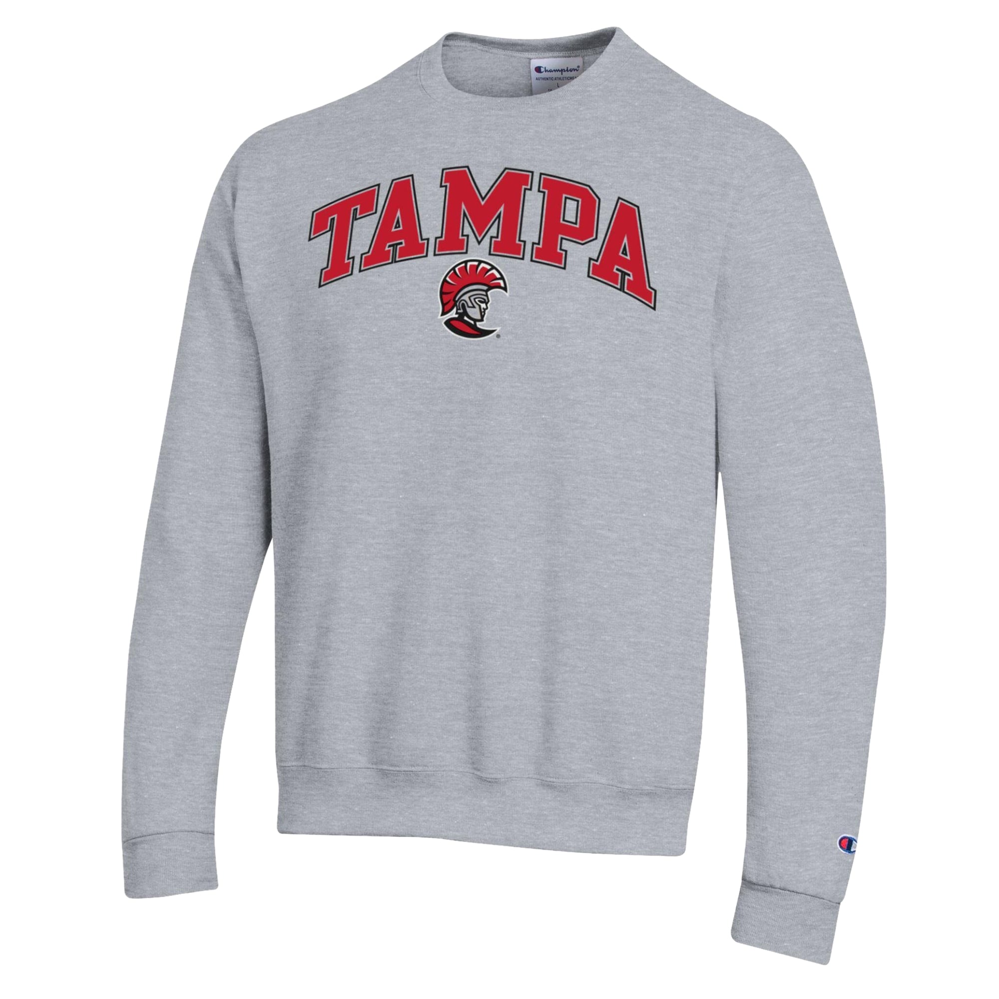 Men's Champion Heather Gray Tampa Spartans Arch Powerblend Sweatshirt